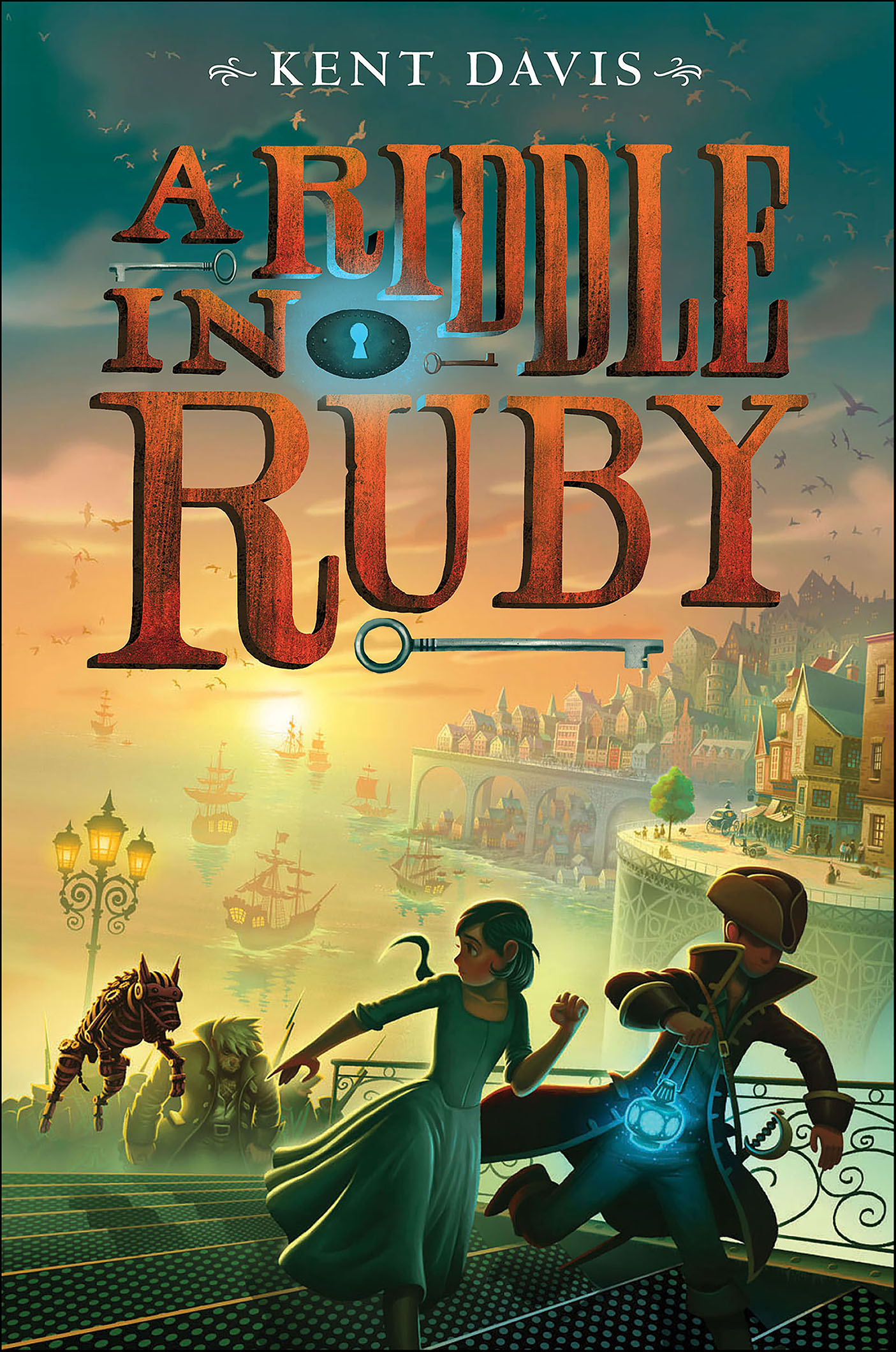 This image is the cover for the book Riddle in Ruby, Riddle in Ruby