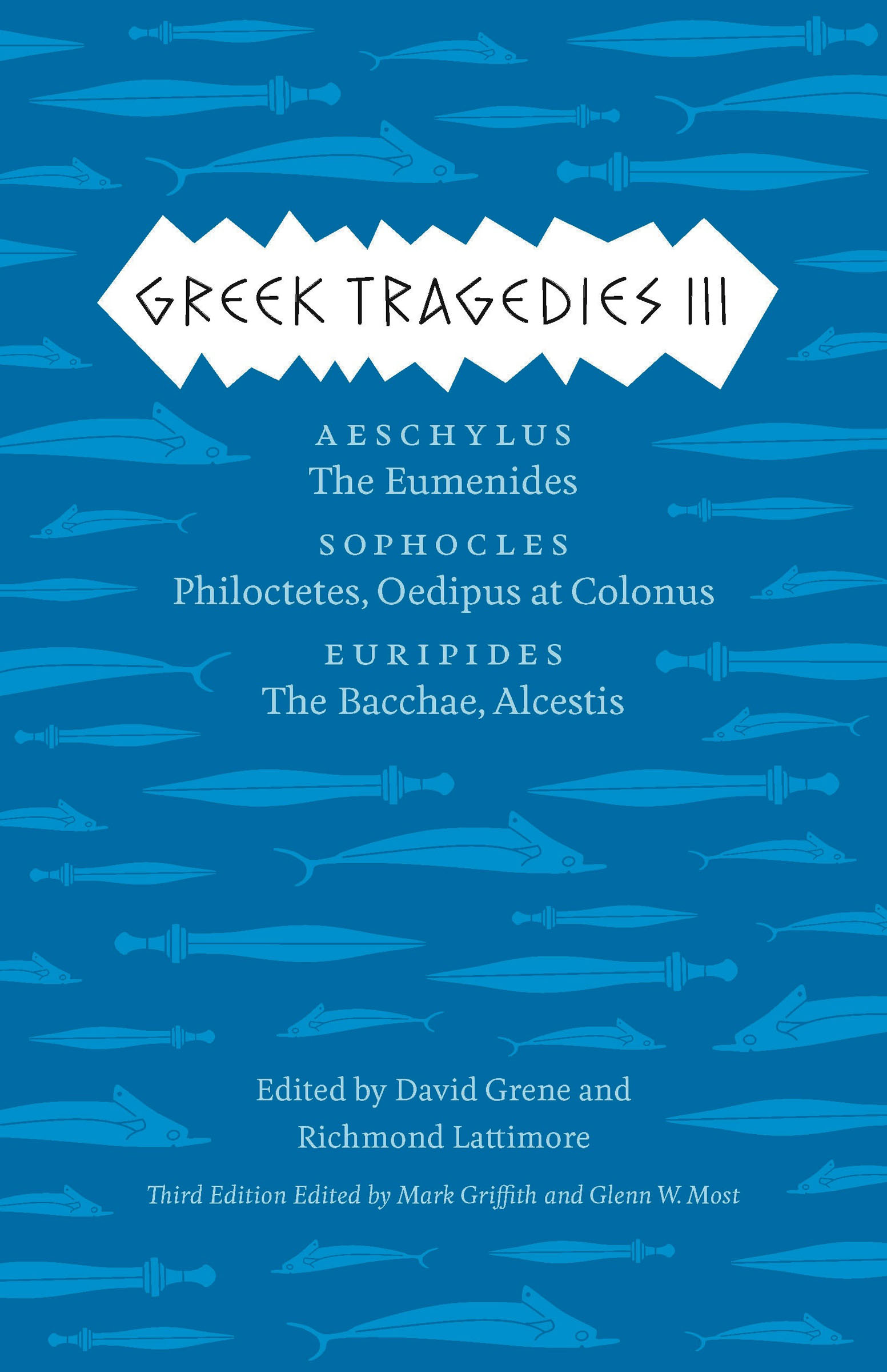 This image is the cover for the book Greek Tragedies III, The Complete Greek Tragedies