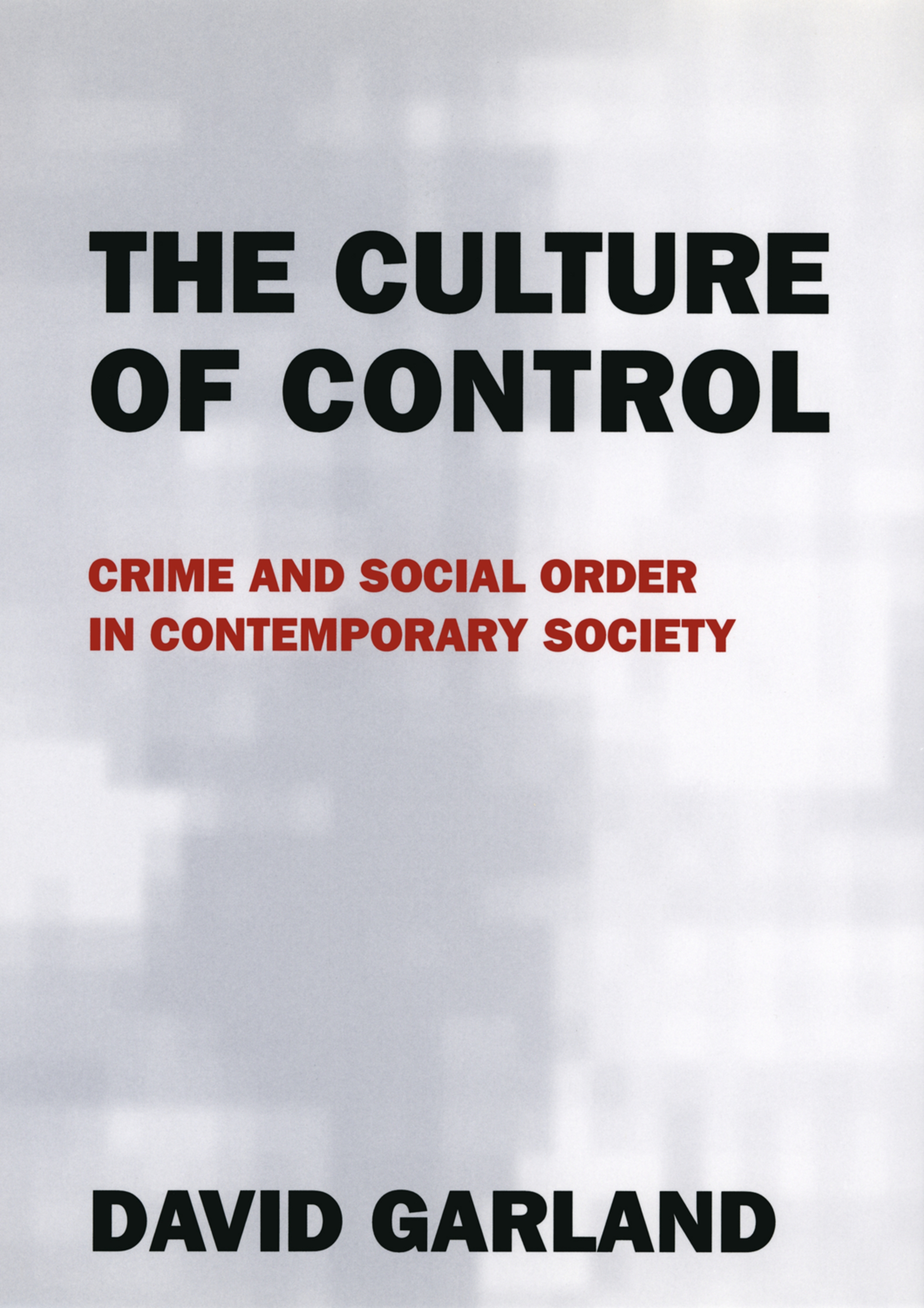 This image is the cover for the book Culture of Control