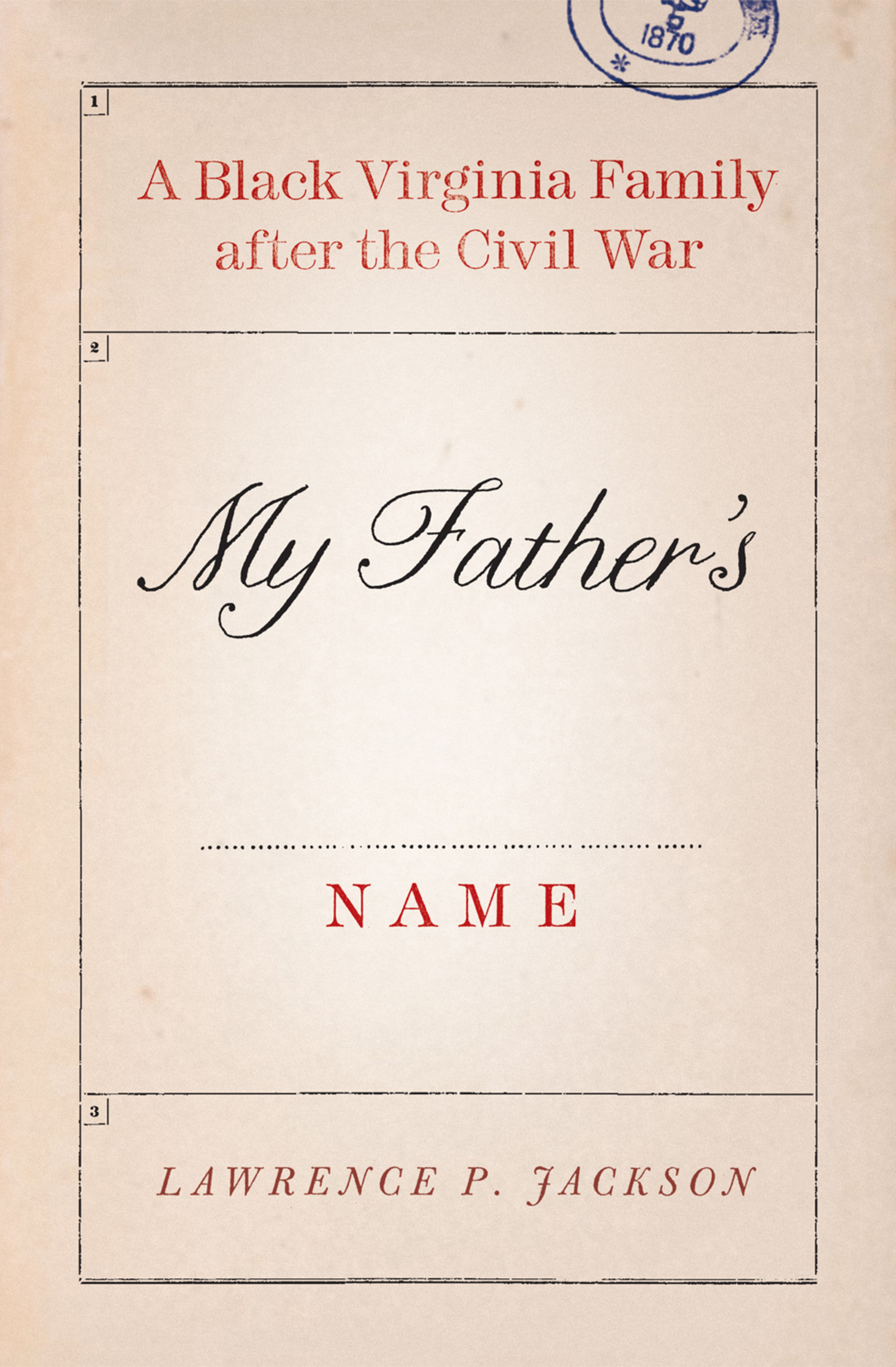 This image is the cover for the book My Father's Name