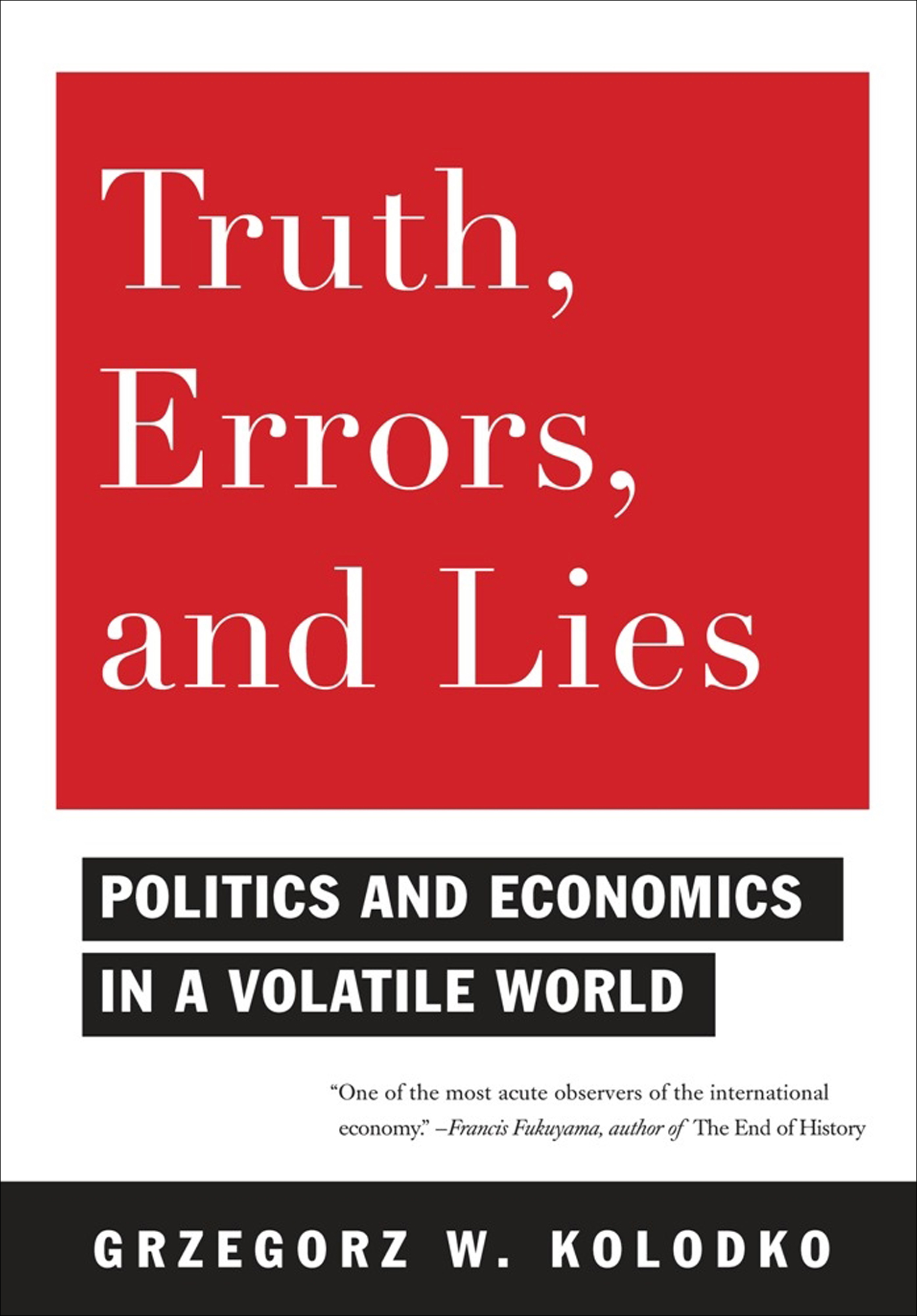 This image is the cover for the book Truth, Errors, and Lies