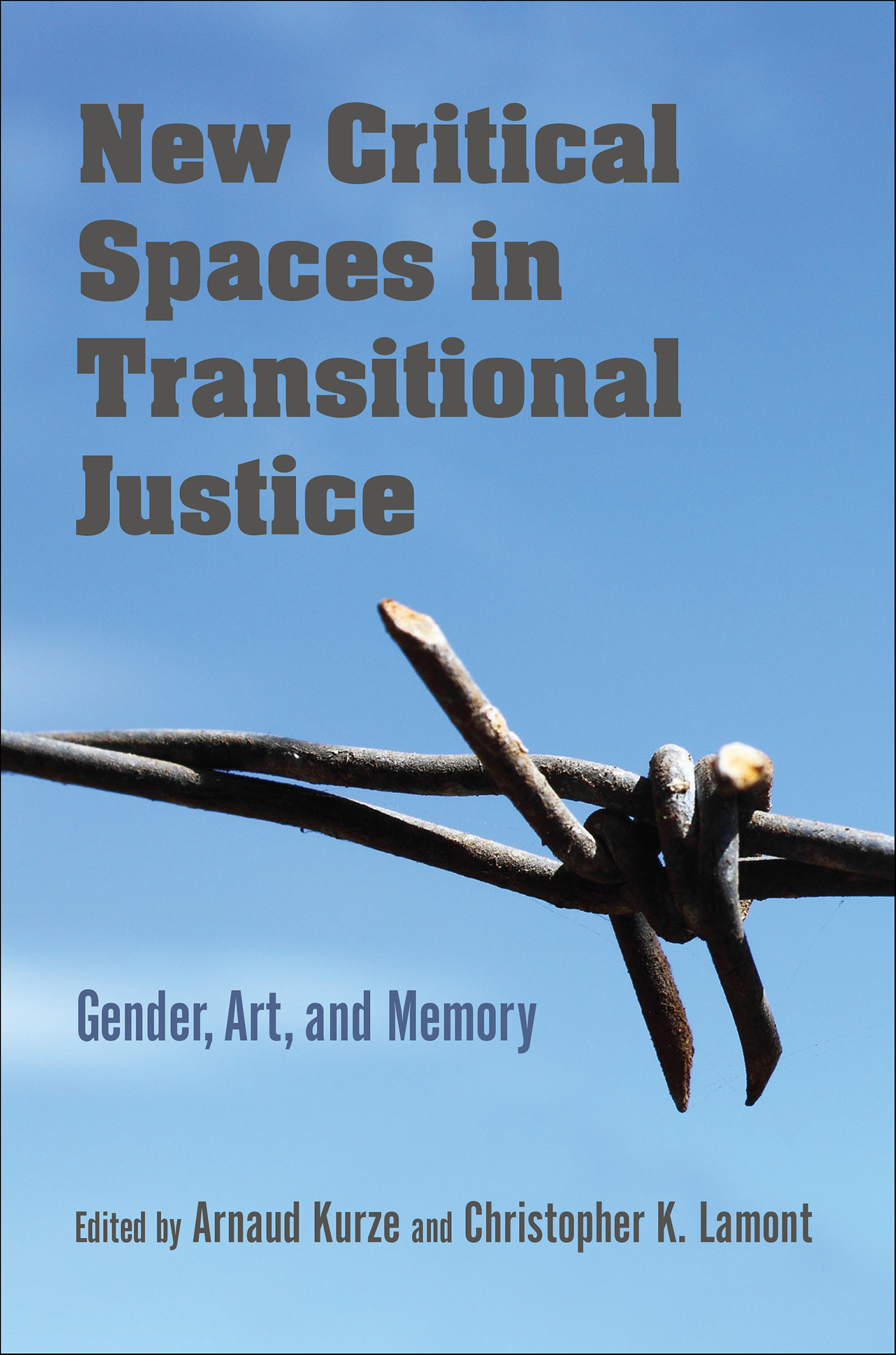 This image is the cover for the book New Critical Spaces in Transitional Justice
