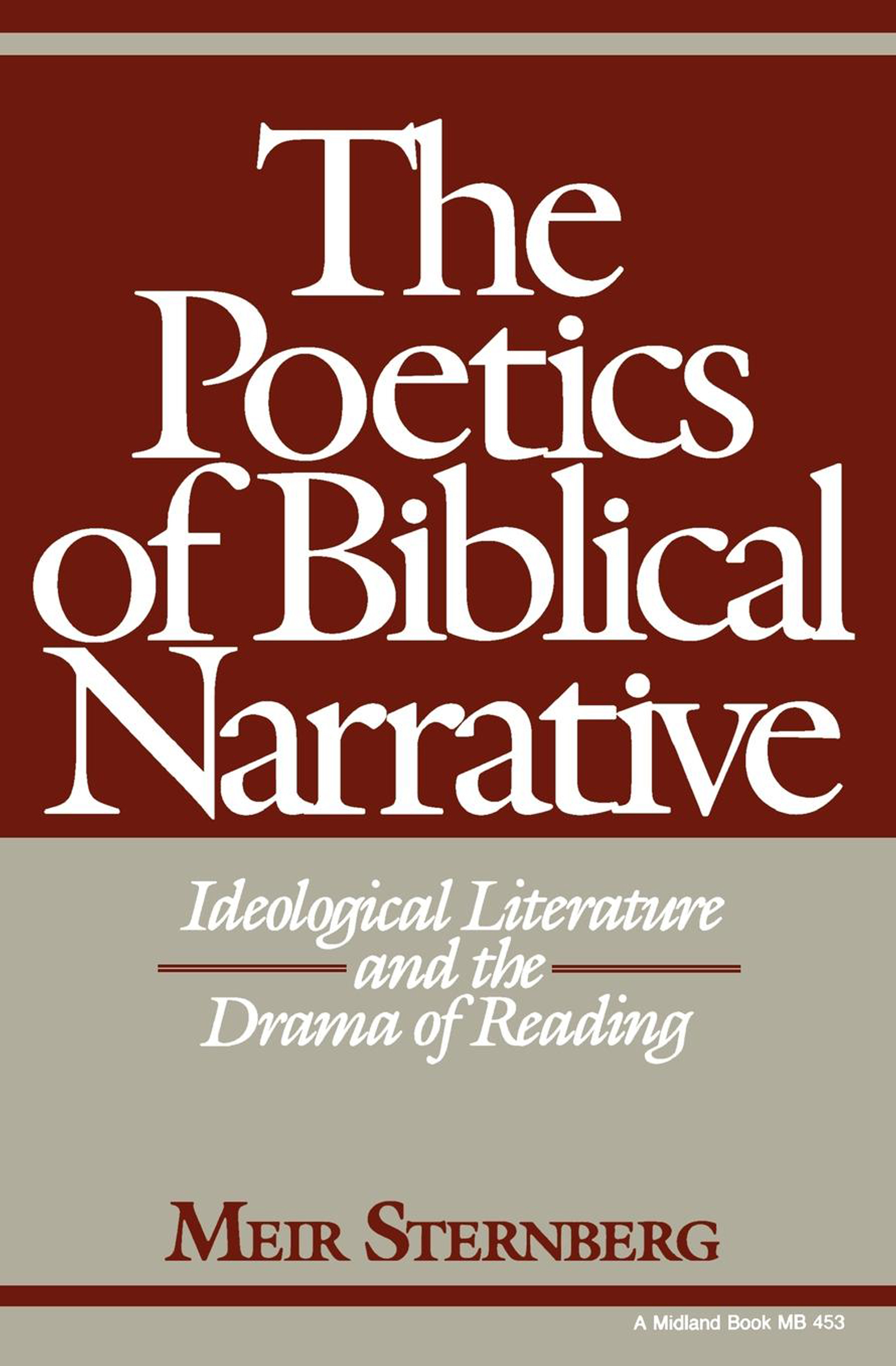 This image is the cover for the book Poetics of Biblical Narrative