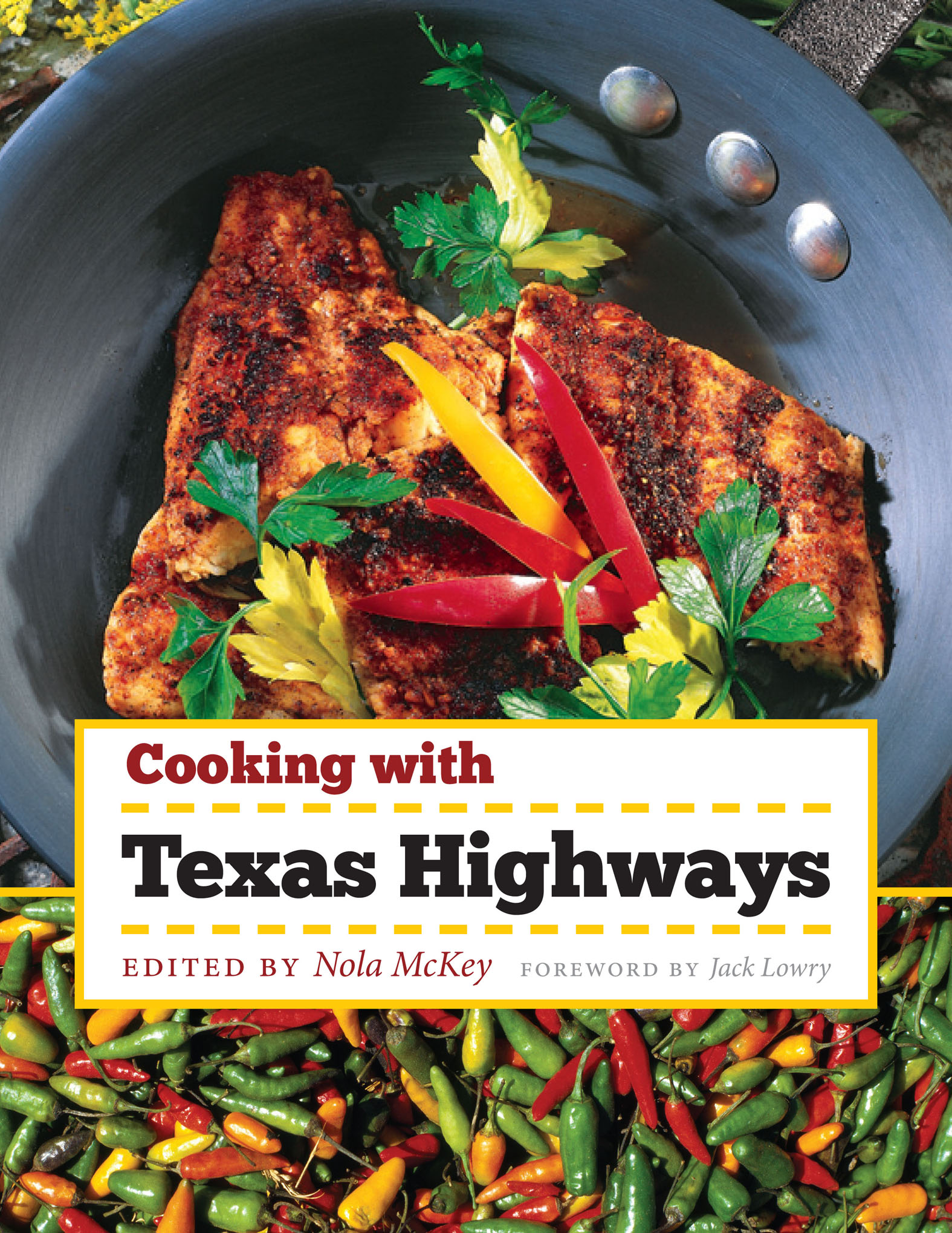 This image is the cover for the book Cooking with Texas Highways
