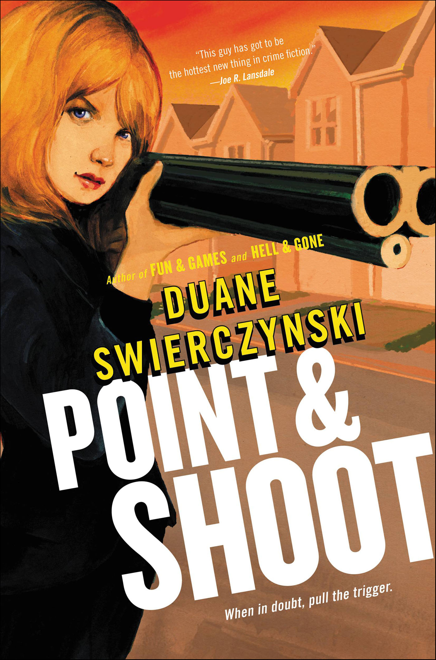 This image is the cover for the book Point and Shoot, Charlie Hardie Trilogy