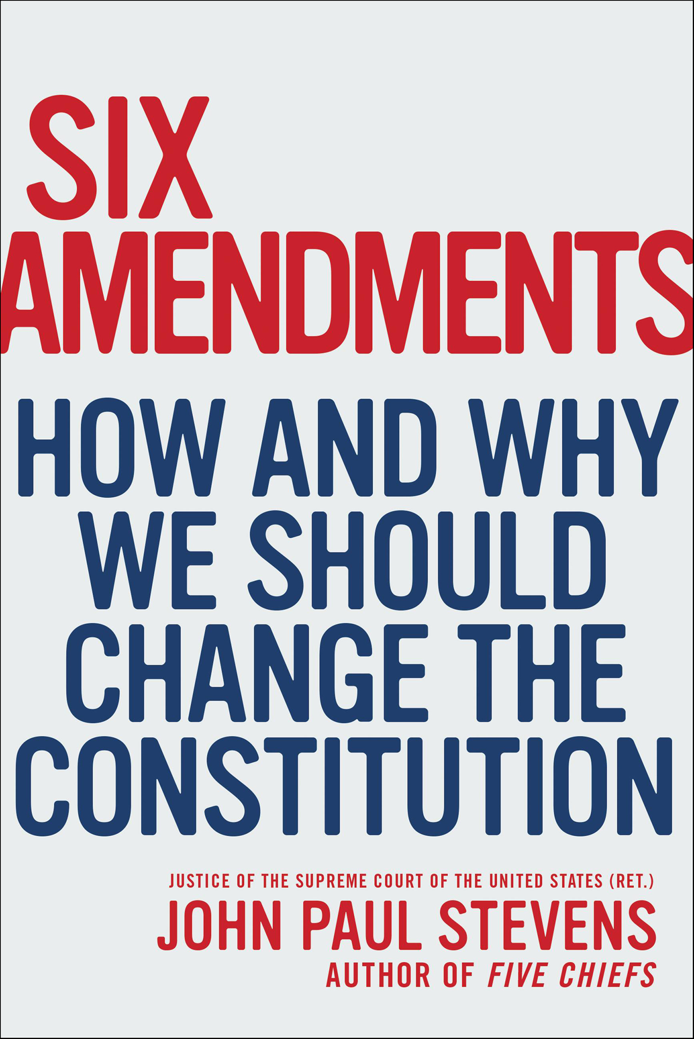 This image is the cover for the book Six Amendments