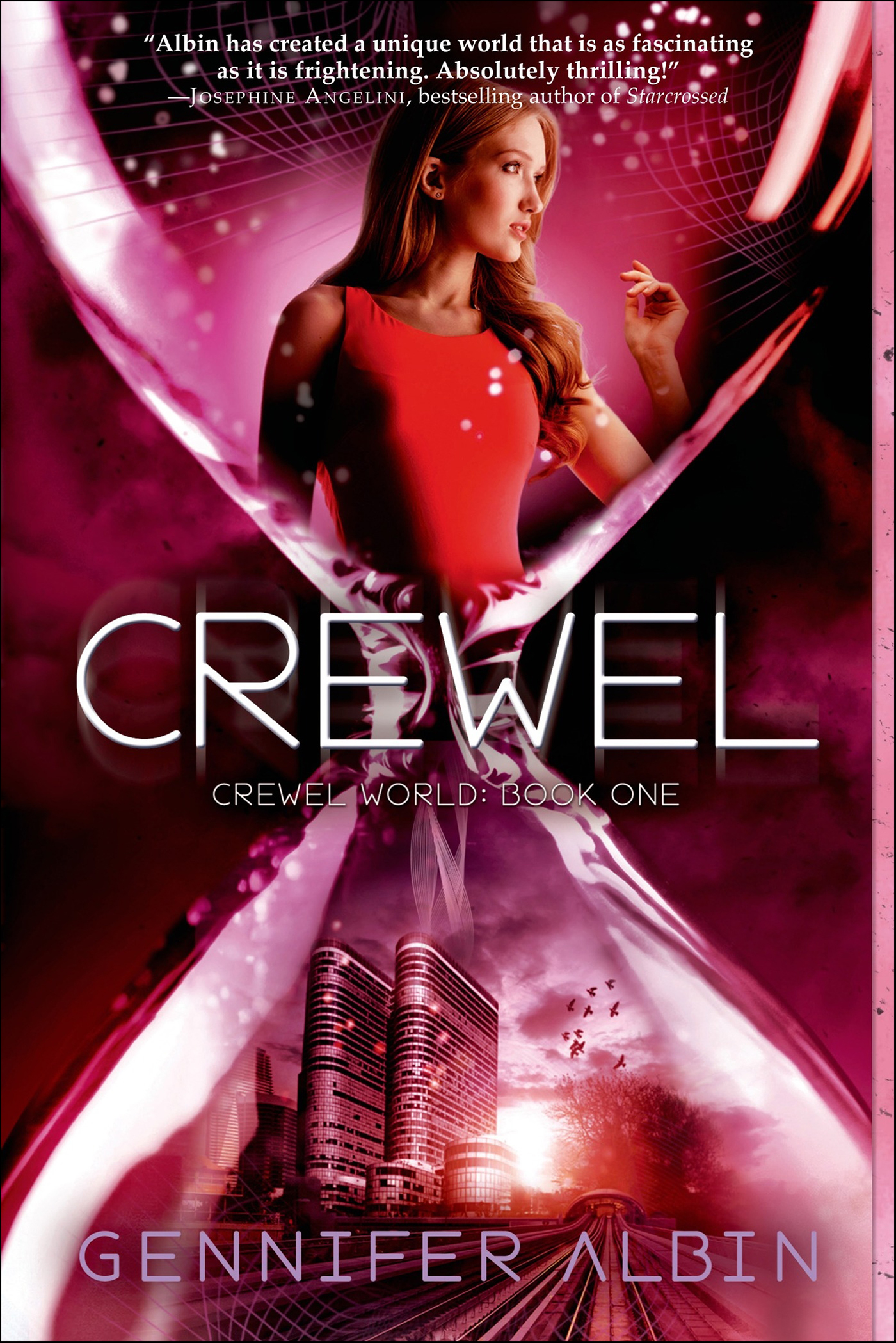 This image is the cover for the book Crewel, Crewel World