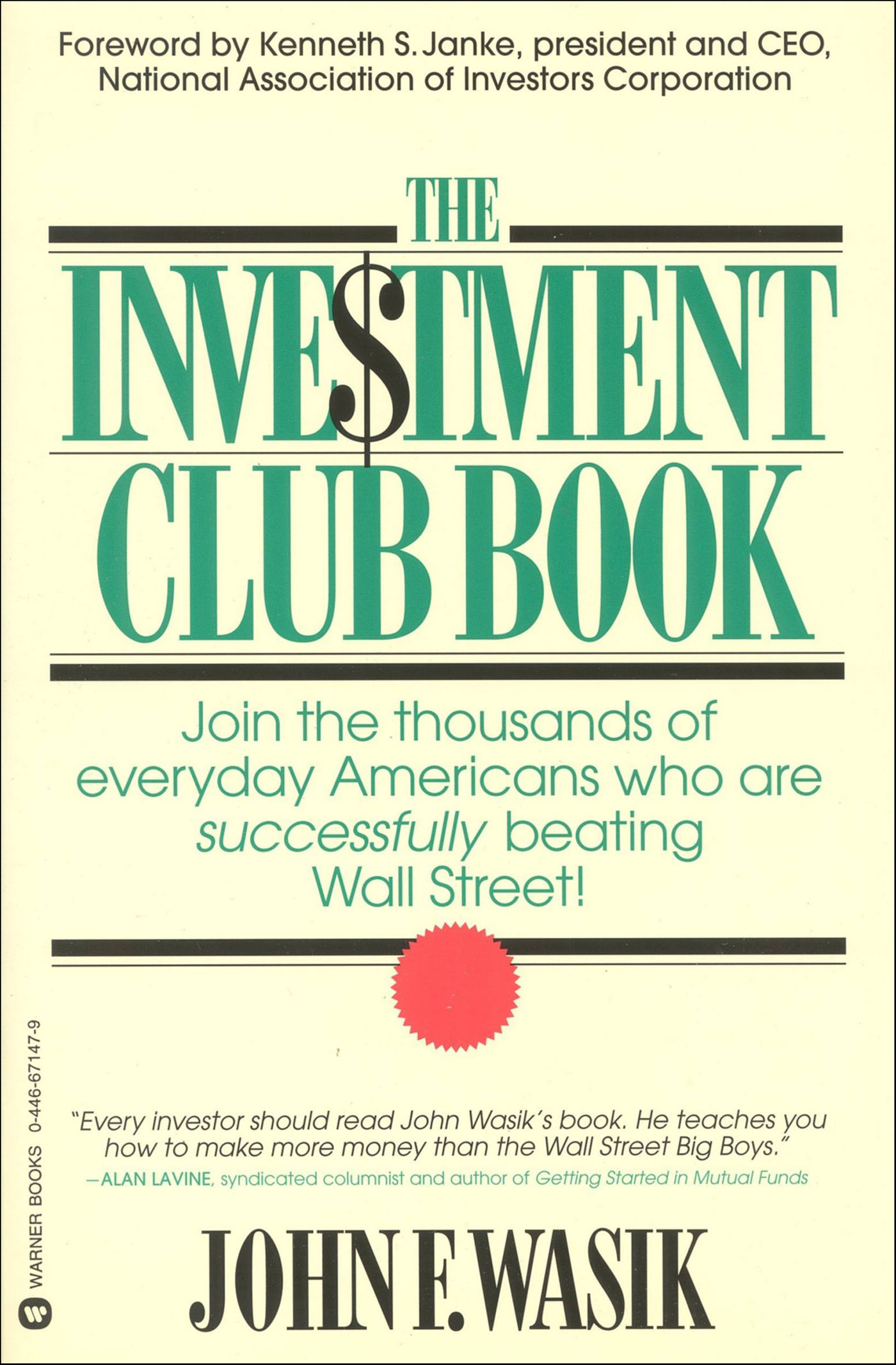 This image is the cover for the book Investment Club Book