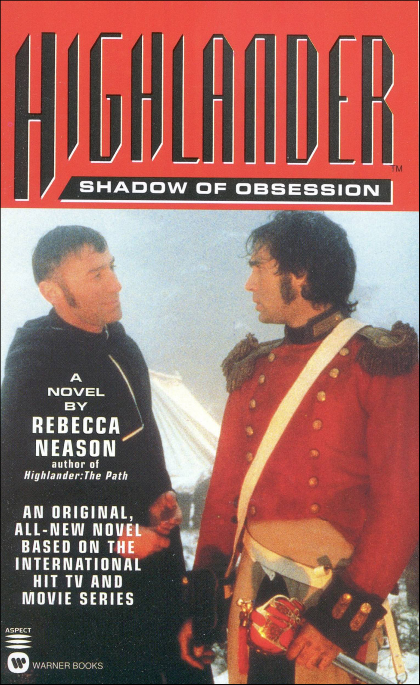 This image is the cover for the book Highlander: Shadow of Obsession, Highlander Novels
