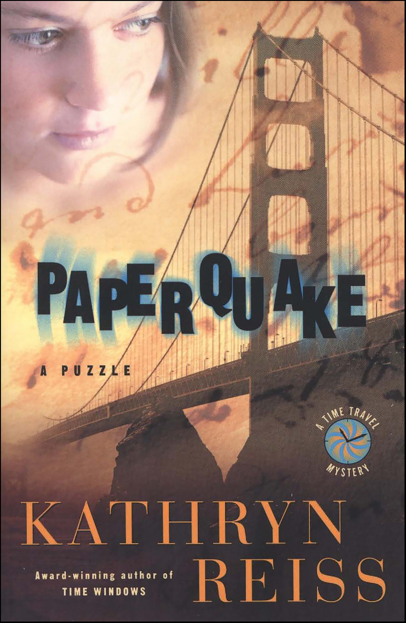 This image is the cover for the book Paperquake, Time Travel Mysteries