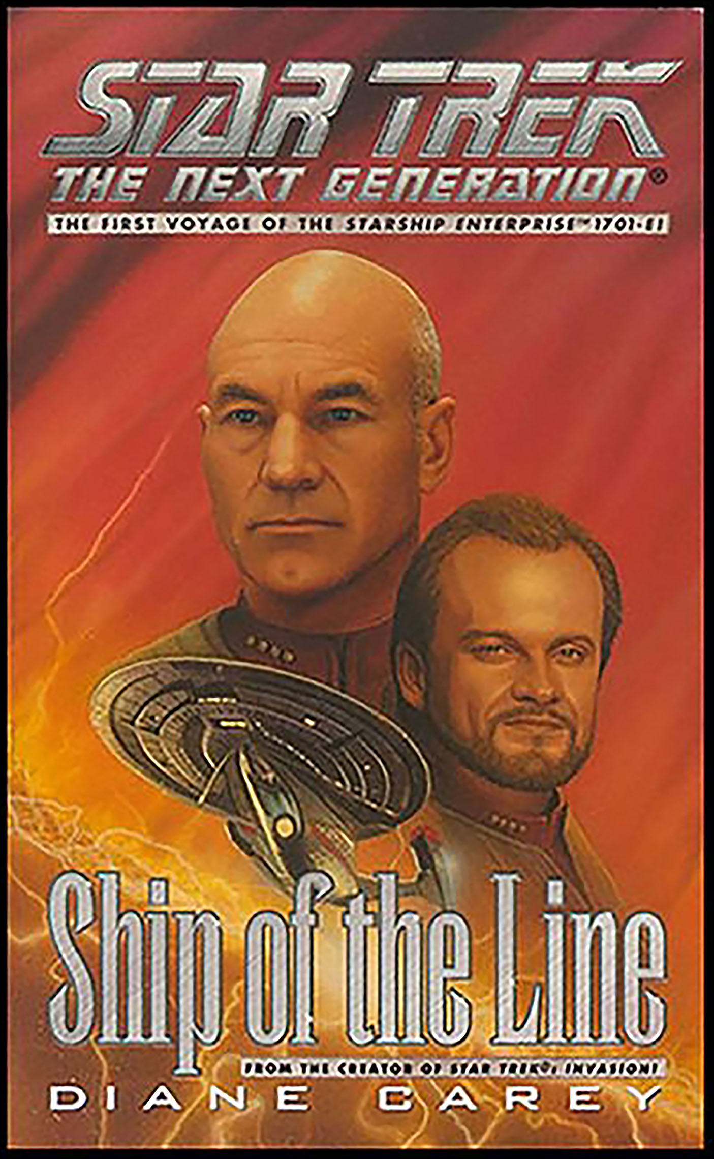 This image is the cover for the book Ship of the Line, Star Trek: The Next Generation