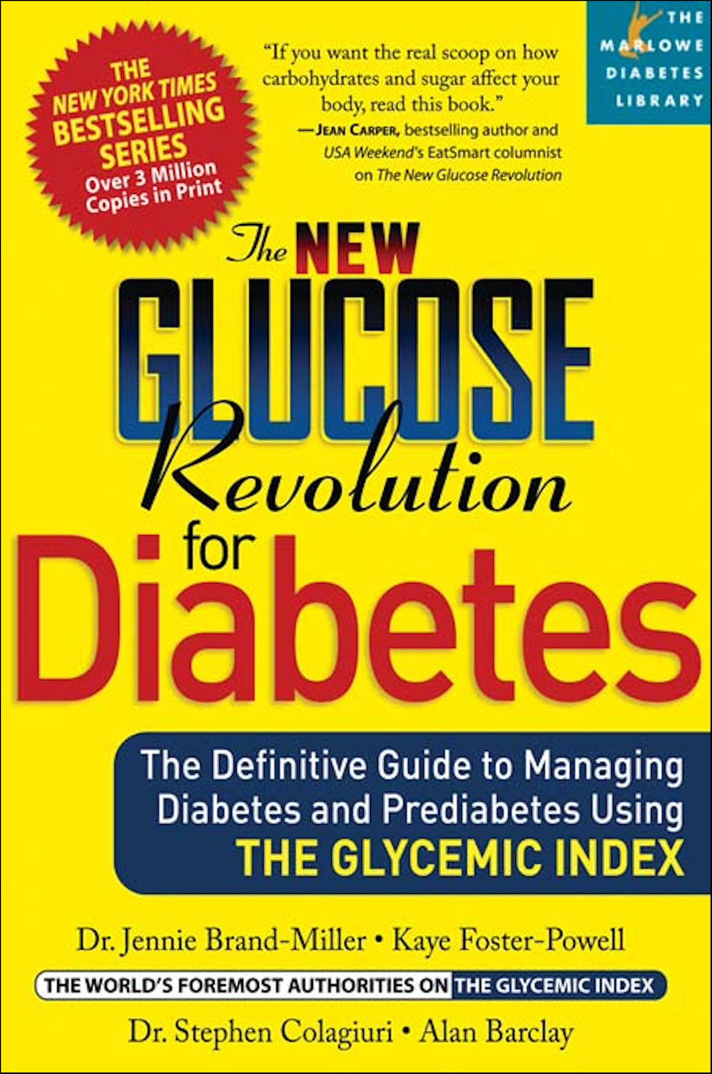 This image is the cover for the book New Glucose Revolution for Diabetes, Marlowe Diabetes Library
