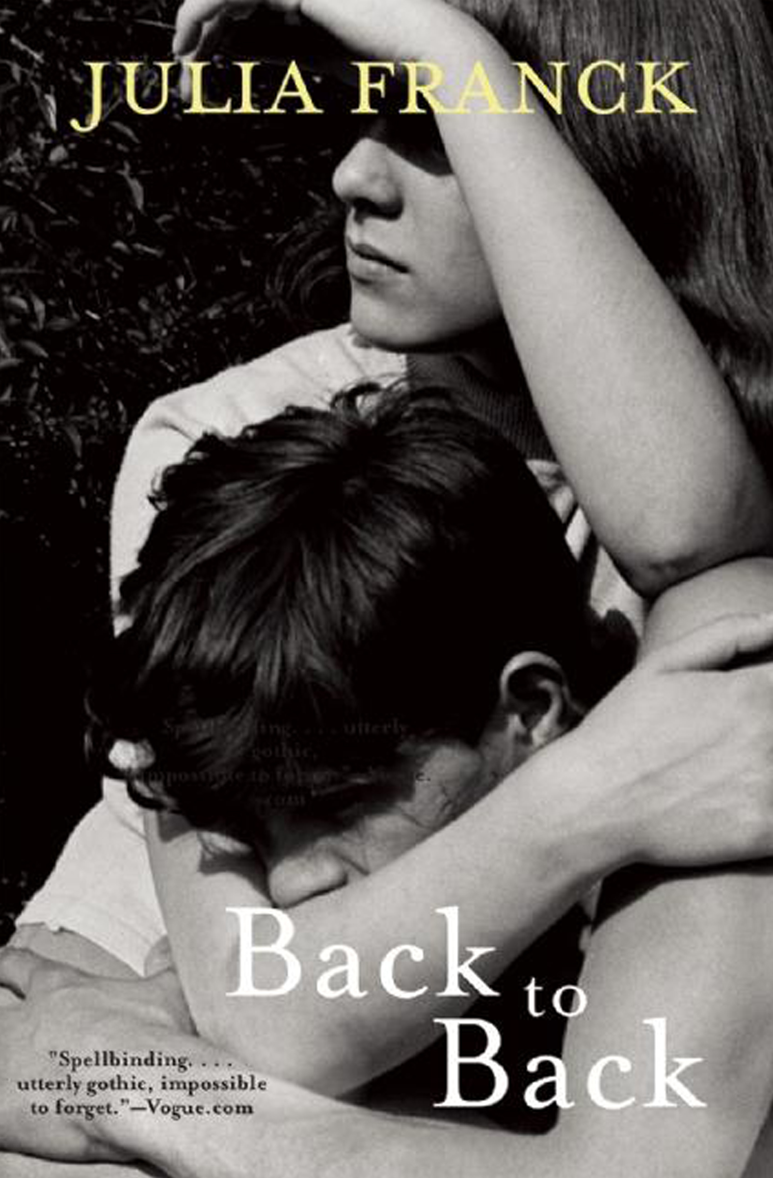 This image is the cover for the book Back to Back