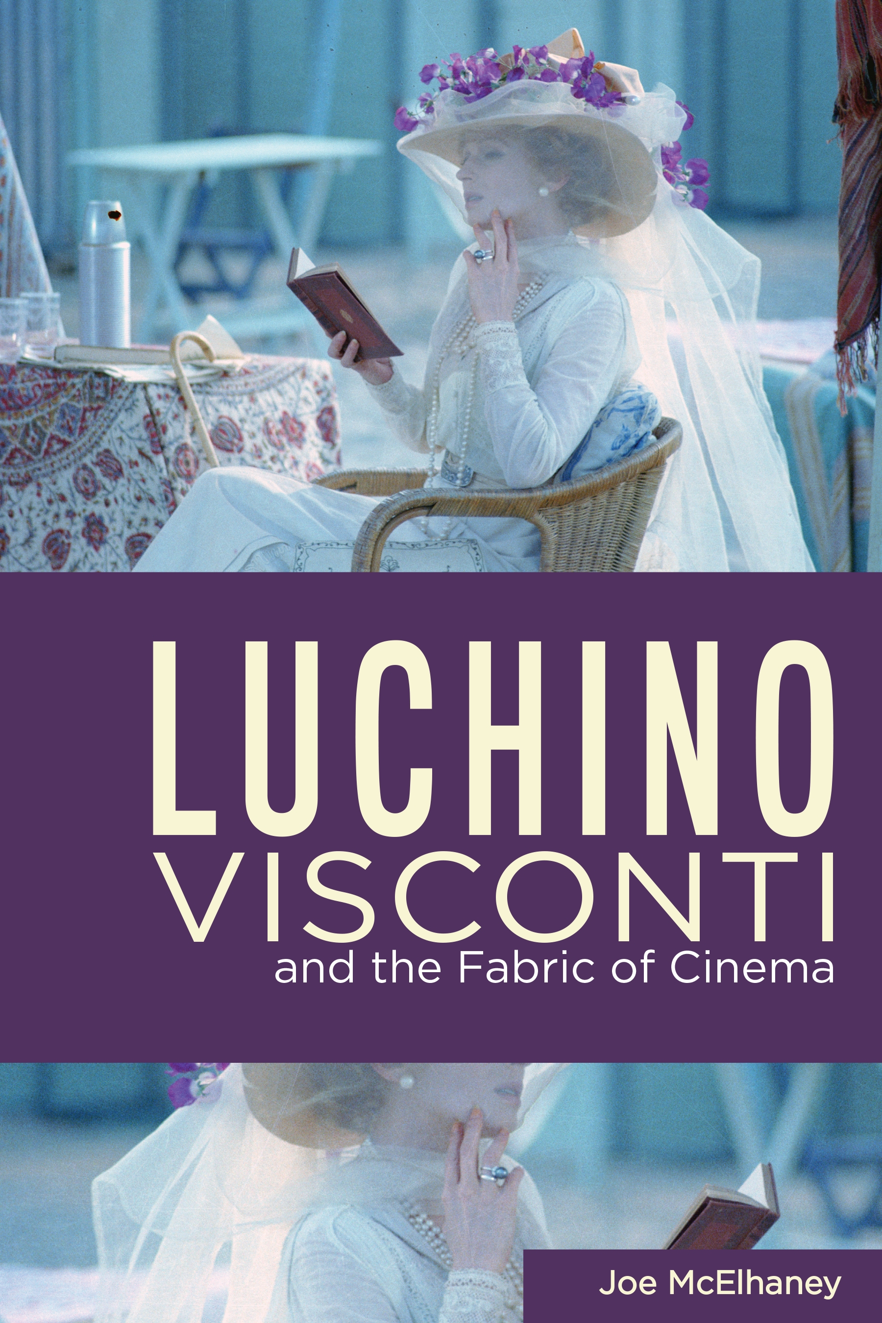 This image is the cover for the book Luchino Visconti and the Fabric of Cinema, Queer Screens