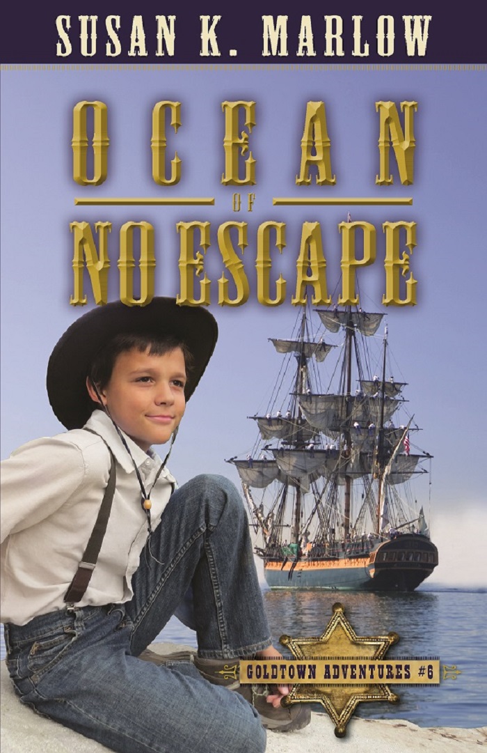 This image is the cover for the book Ocean of No Escape, Goldtown Adventures