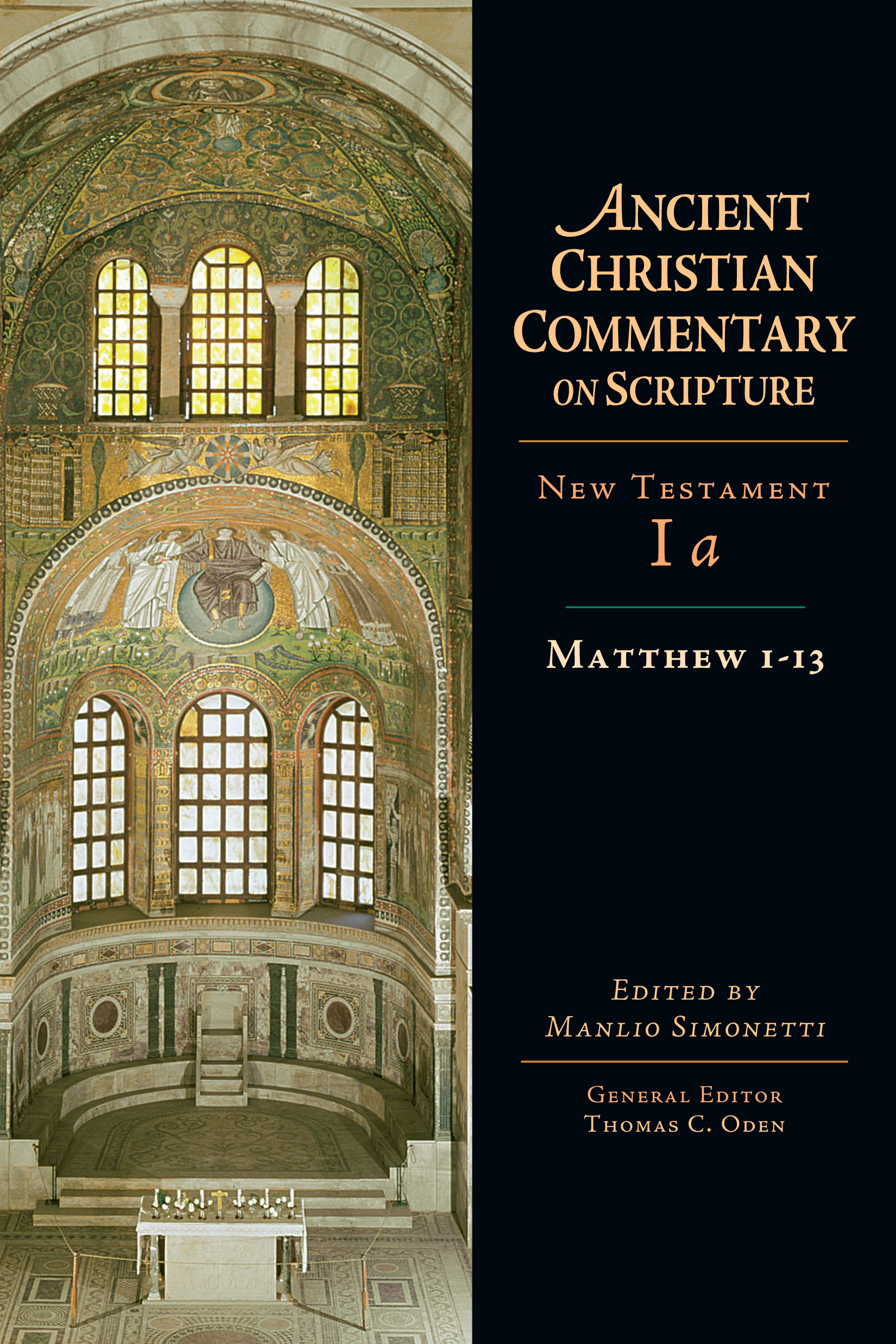 This image is the cover for the book Matthew 1-13, Ancient Christian Commentary on Scripture