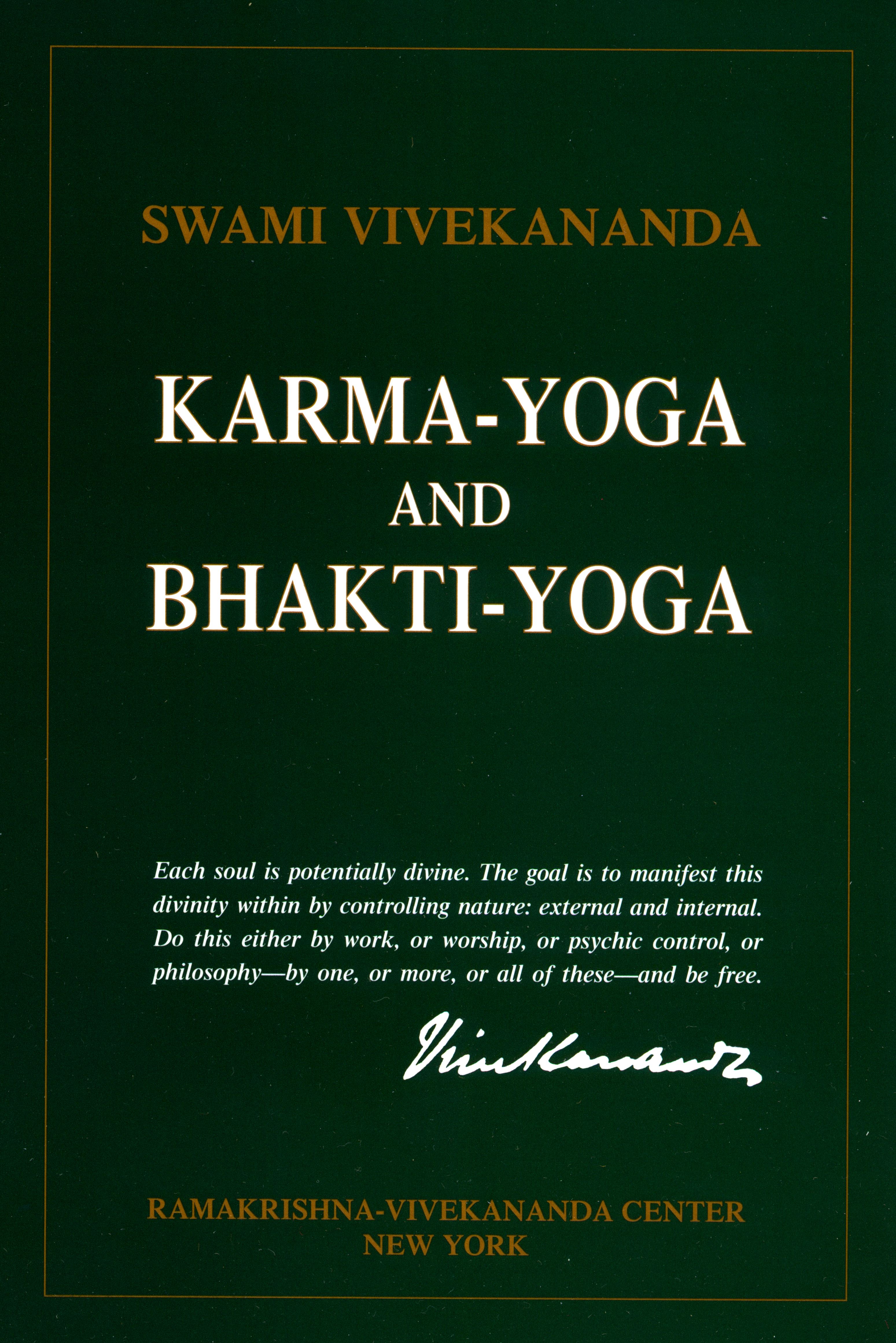 This image is the cover for the book Karma-Yoga and Bhakti-Yoga