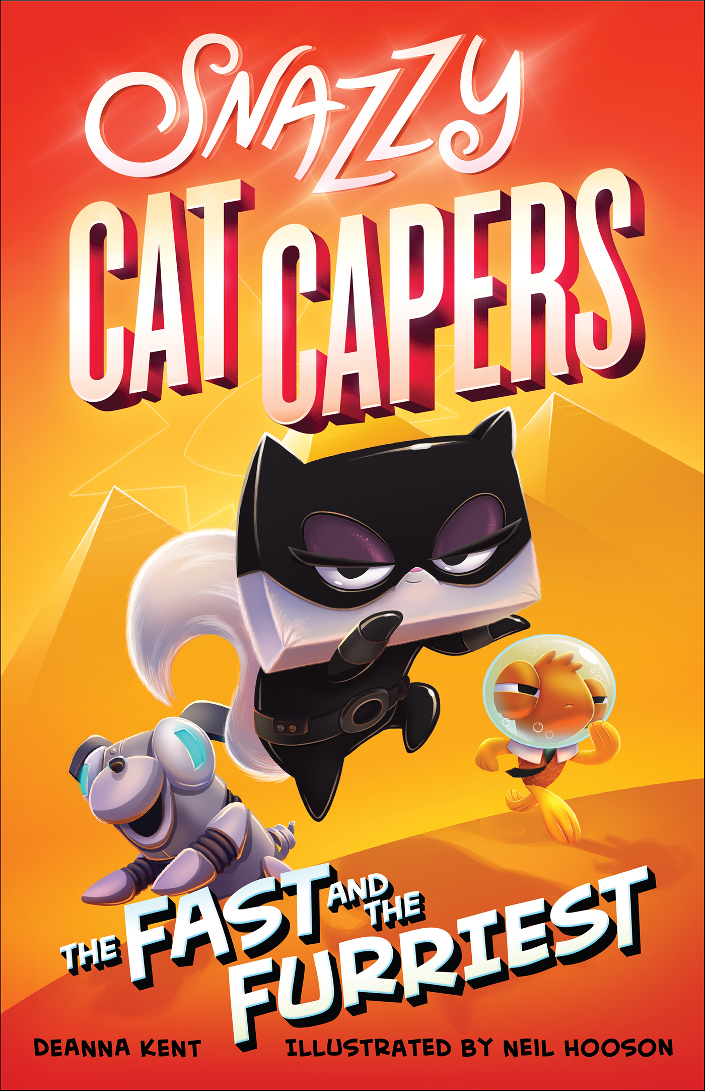 This image is the cover for the book Snazzy Cat Capers: The Fast and the Furriest
