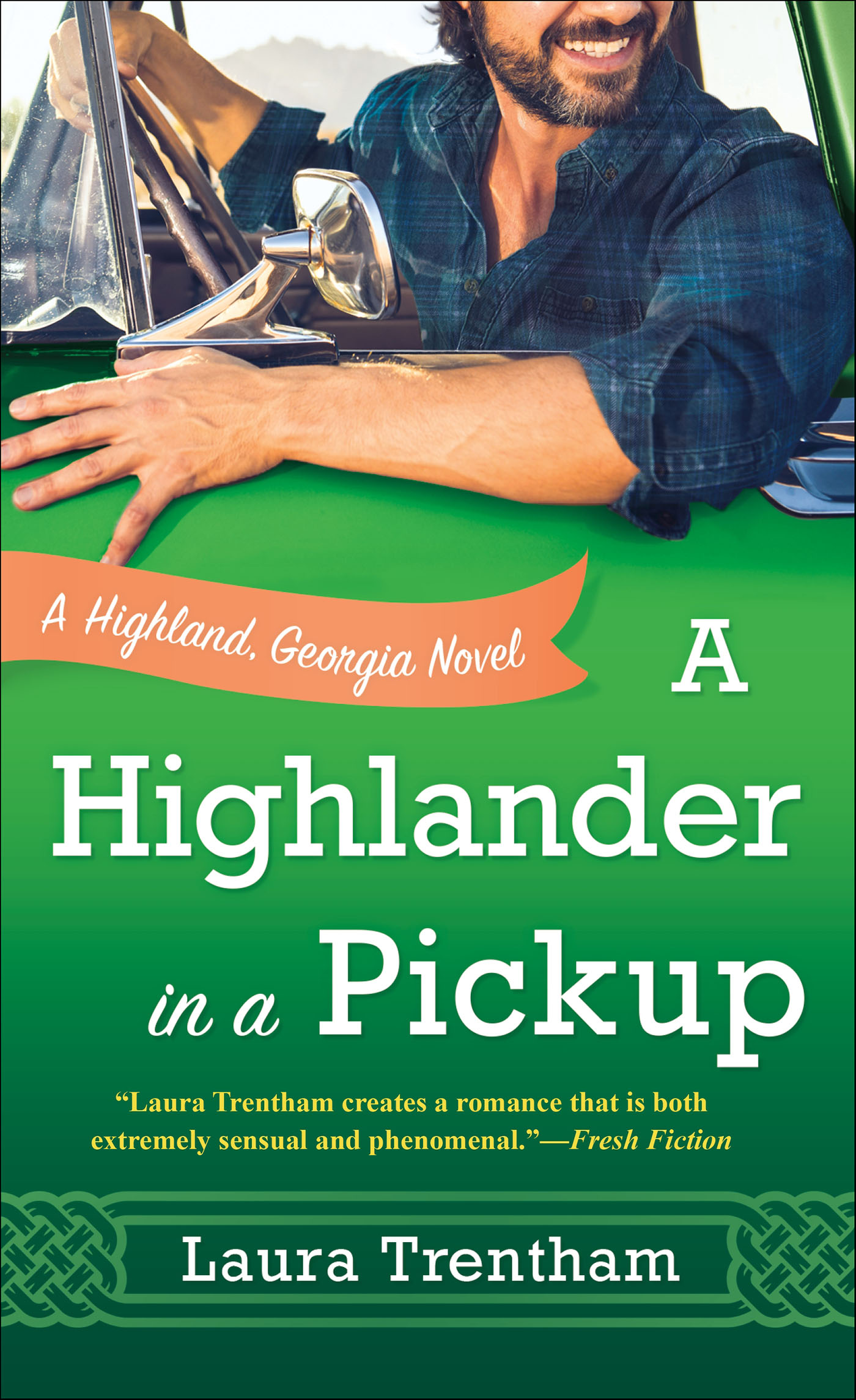 This image is the cover for the book Highlander in a Pickup, The Highland, Georgia Novels