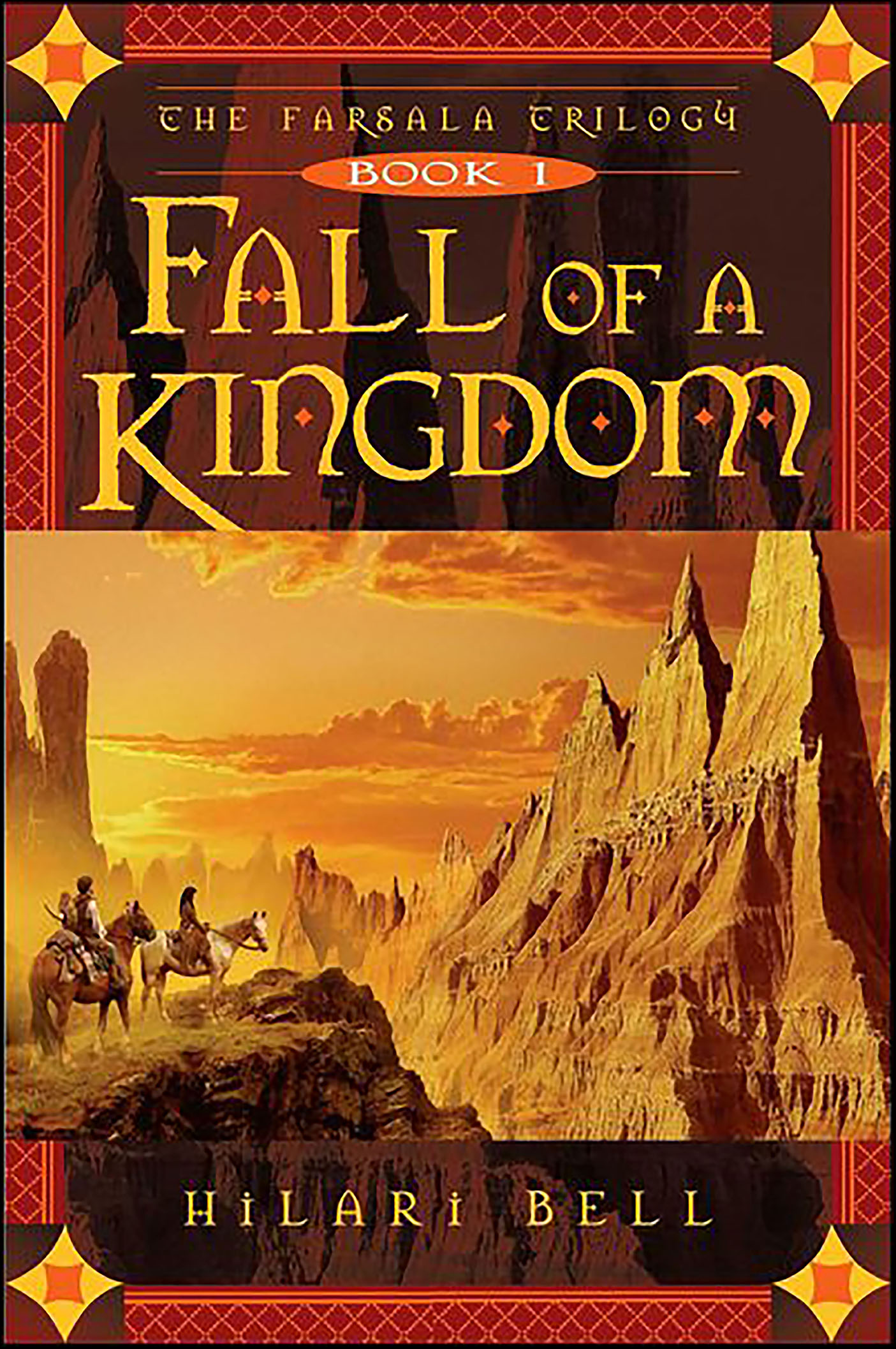 This image is the cover for the book Fall of a Kingdom, The Farsala Trilogy