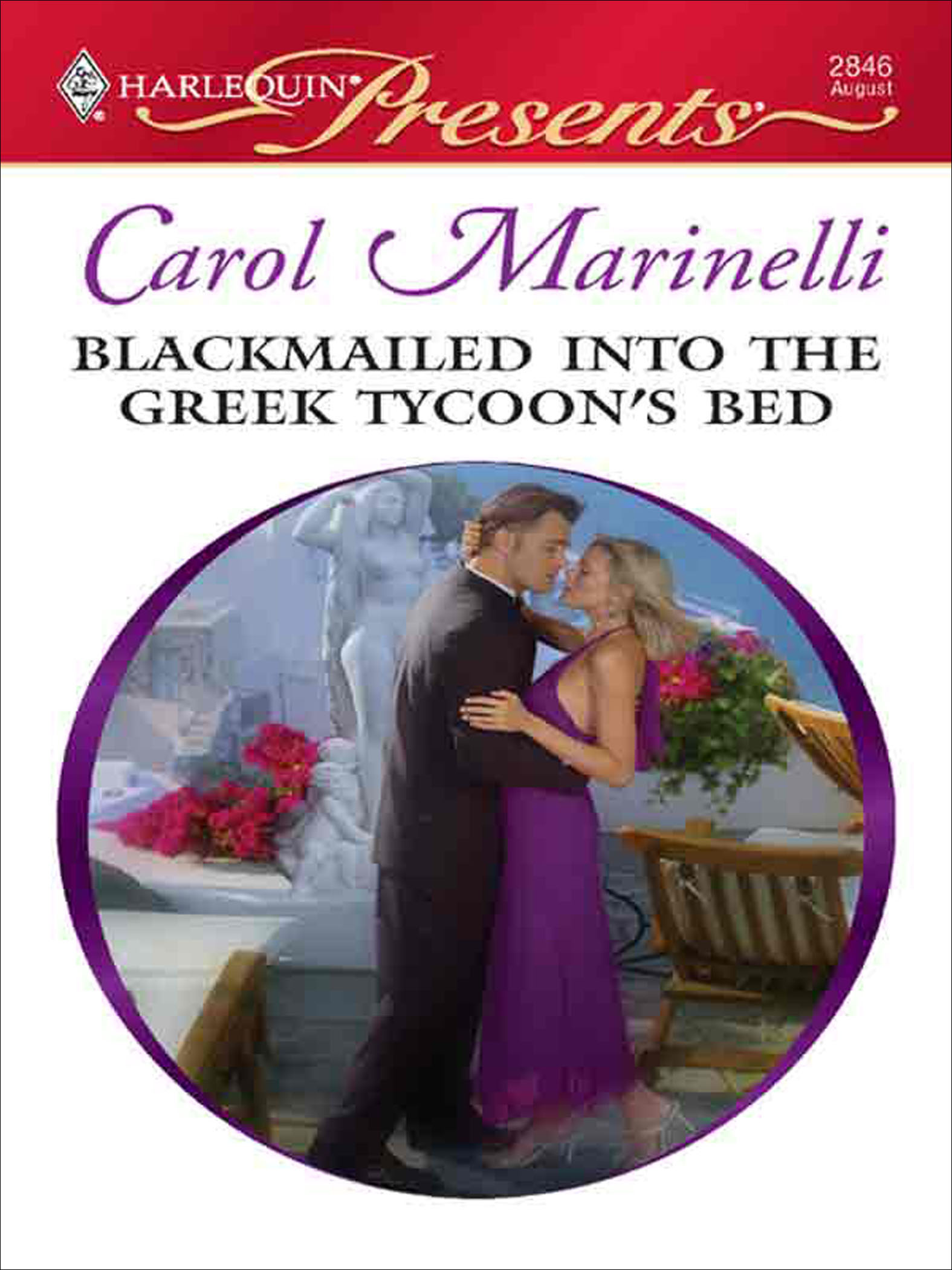 This image is the cover for the book Blackmailed into the Greek Tycoon's Bed