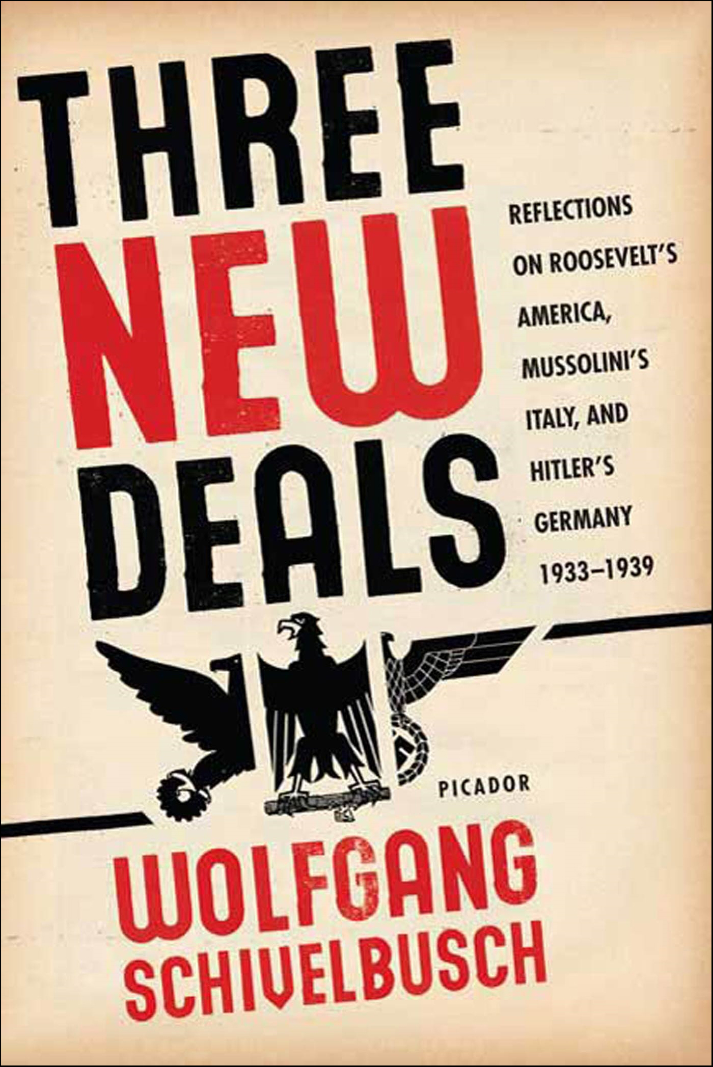 This image is the cover for the book Three New Deals