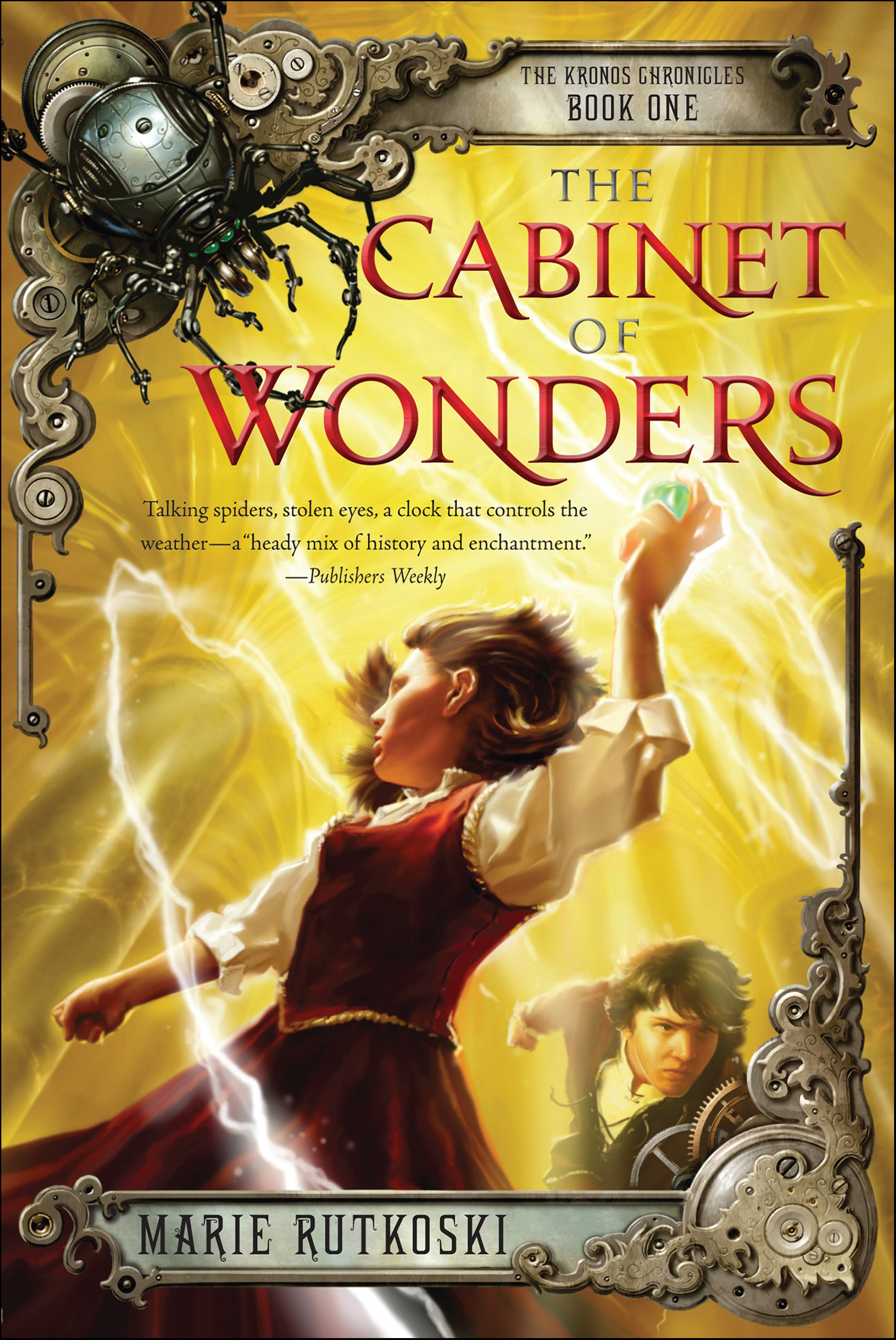 This image is the cover for the book Cabinet of Wonders, The Kronos Chronicles