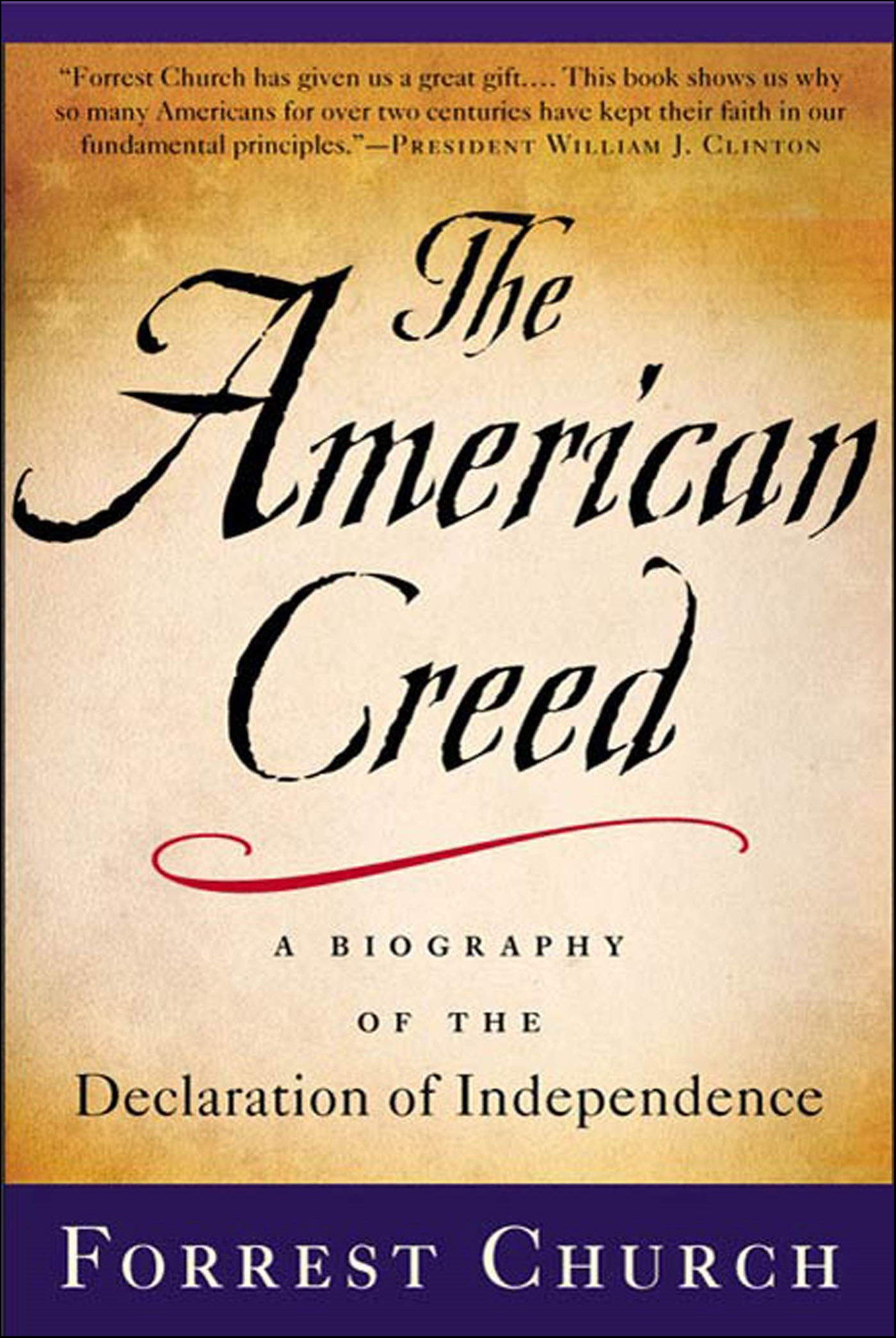 This image is the cover for the book The American Creed