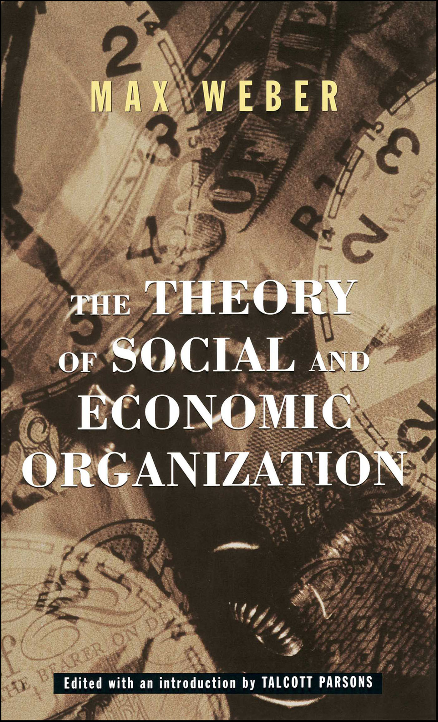 This image is the cover for the book Theory of Social and Economic Organization