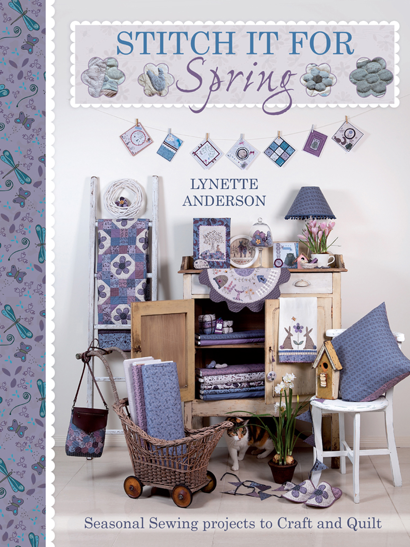 This image is the cover for the book Stitch It for Spring, Stitch It