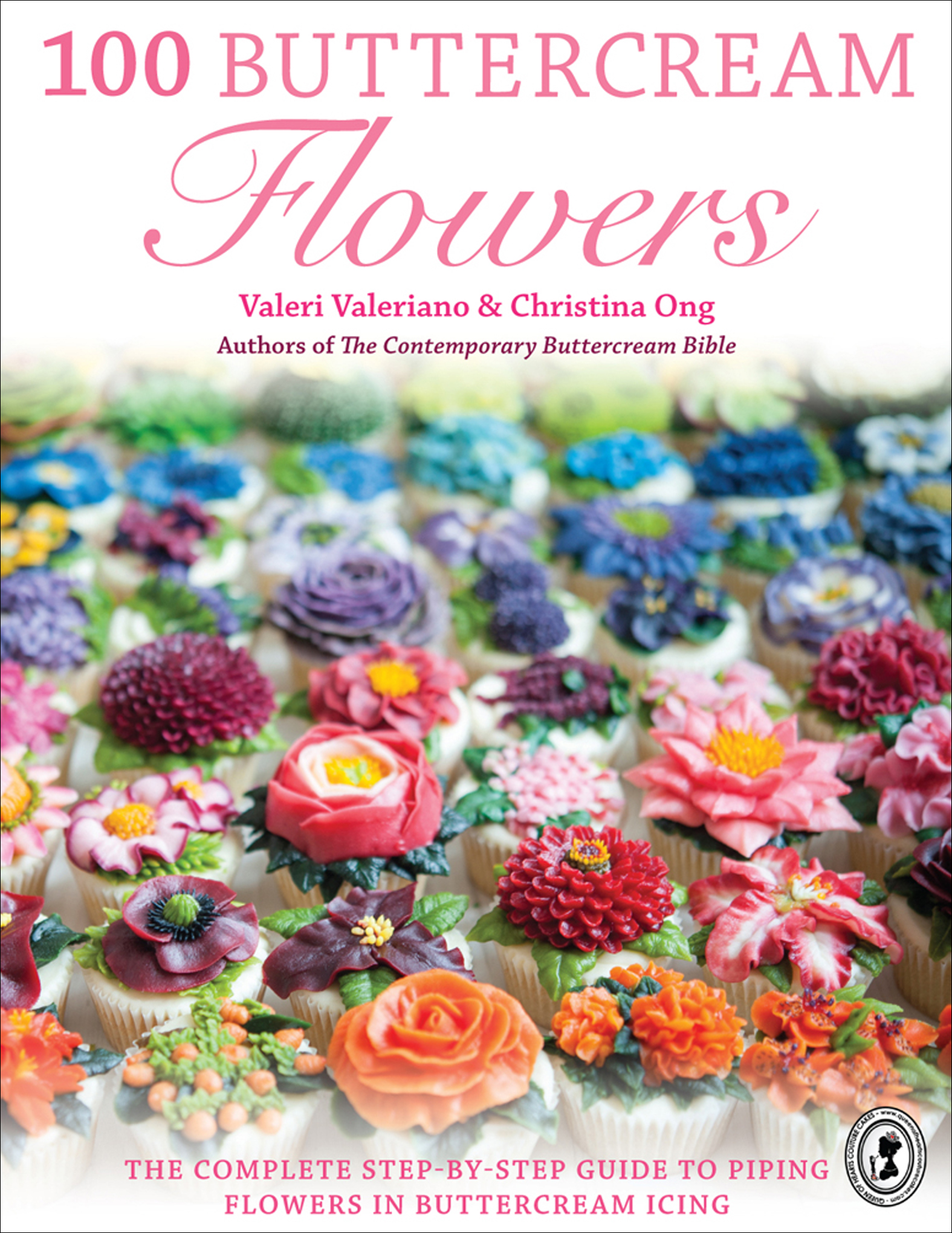 This image is the cover for the book 100 Buttercream Flowers