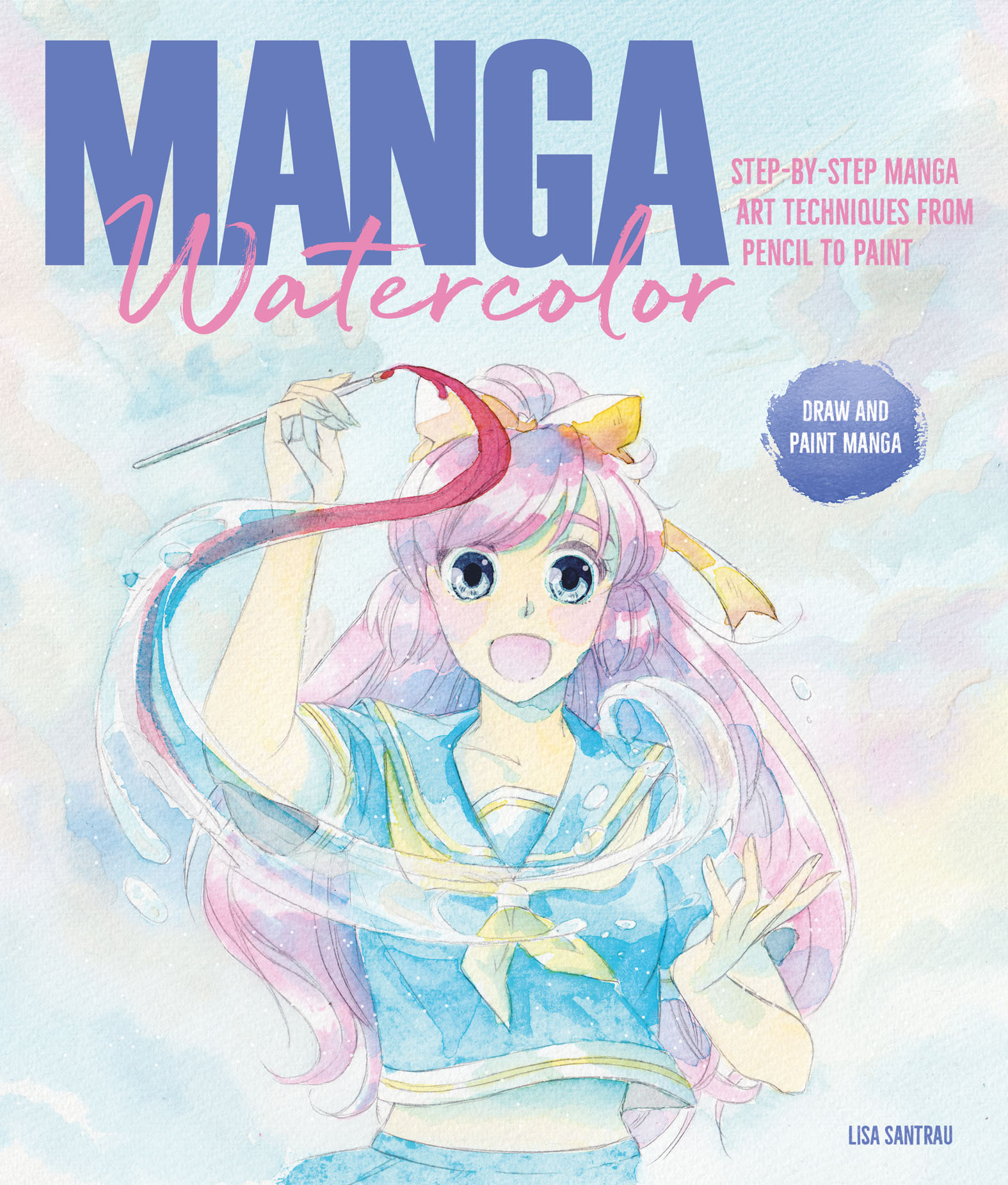 This image is the cover for the book Manga Watercolor