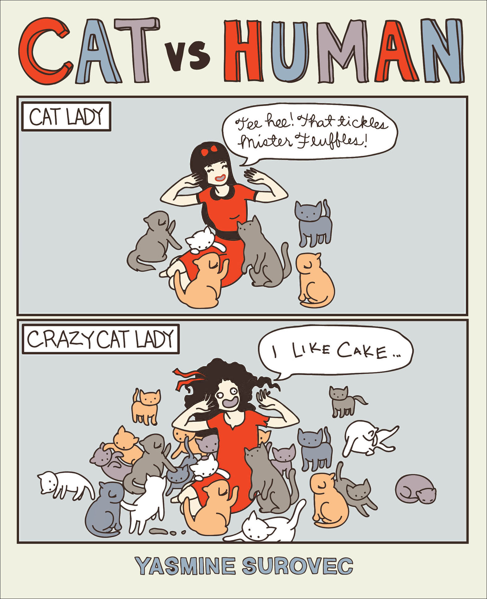 This image is the cover for the book Cat Vs Human, Cat vs Human