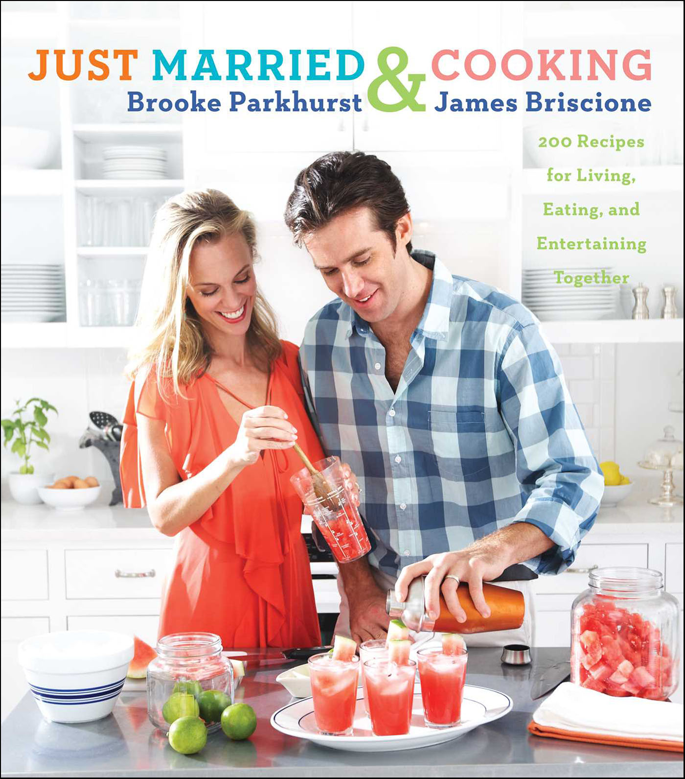 This image is the cover for the book Just Married & Cooking