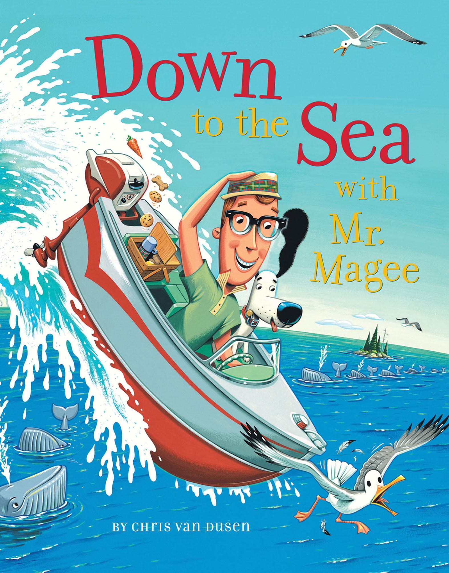 This image is the cover for the book Down to the Sea with Mr. Magee