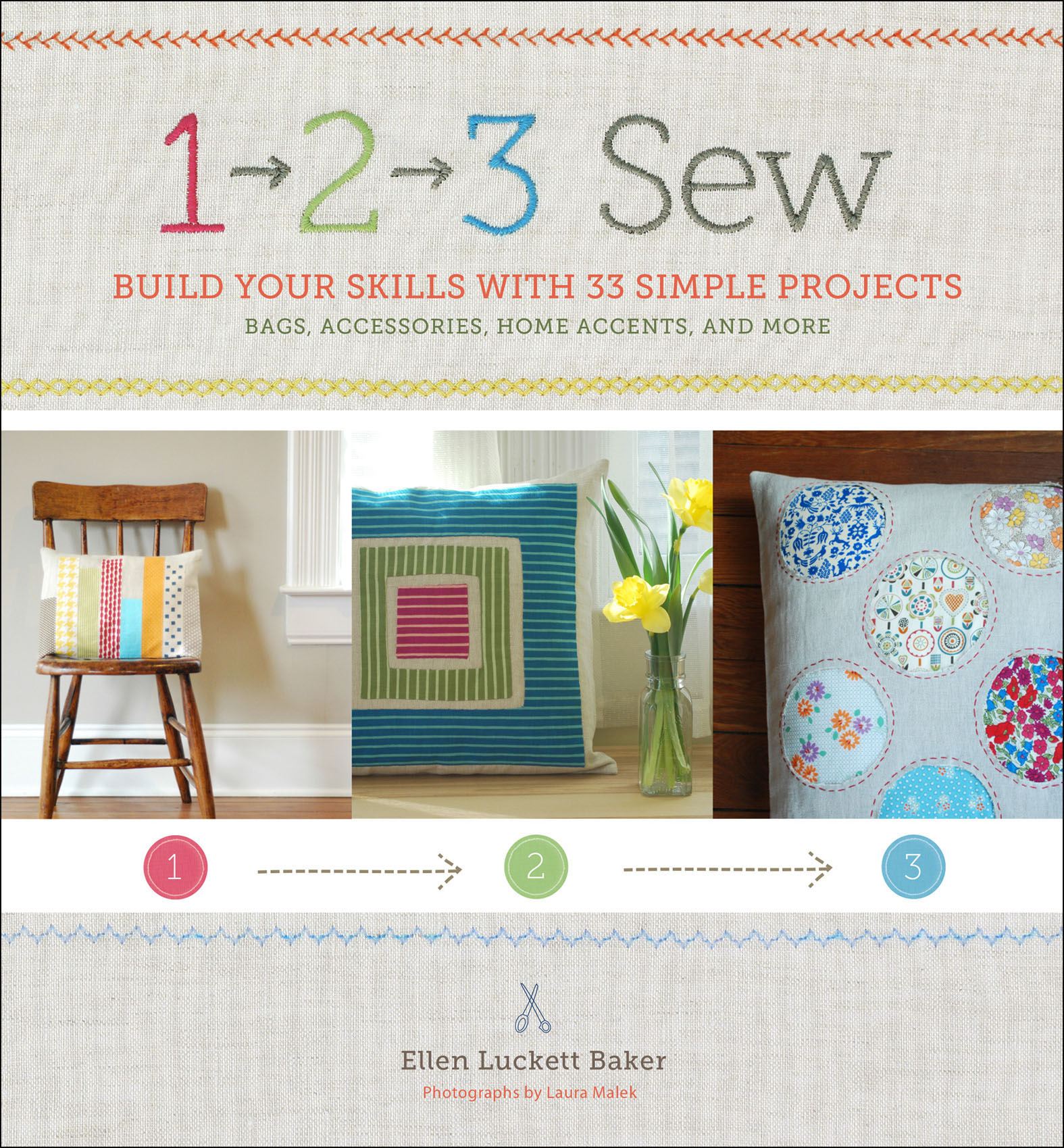This image is the cover for the book 1, 2, 3 Sew