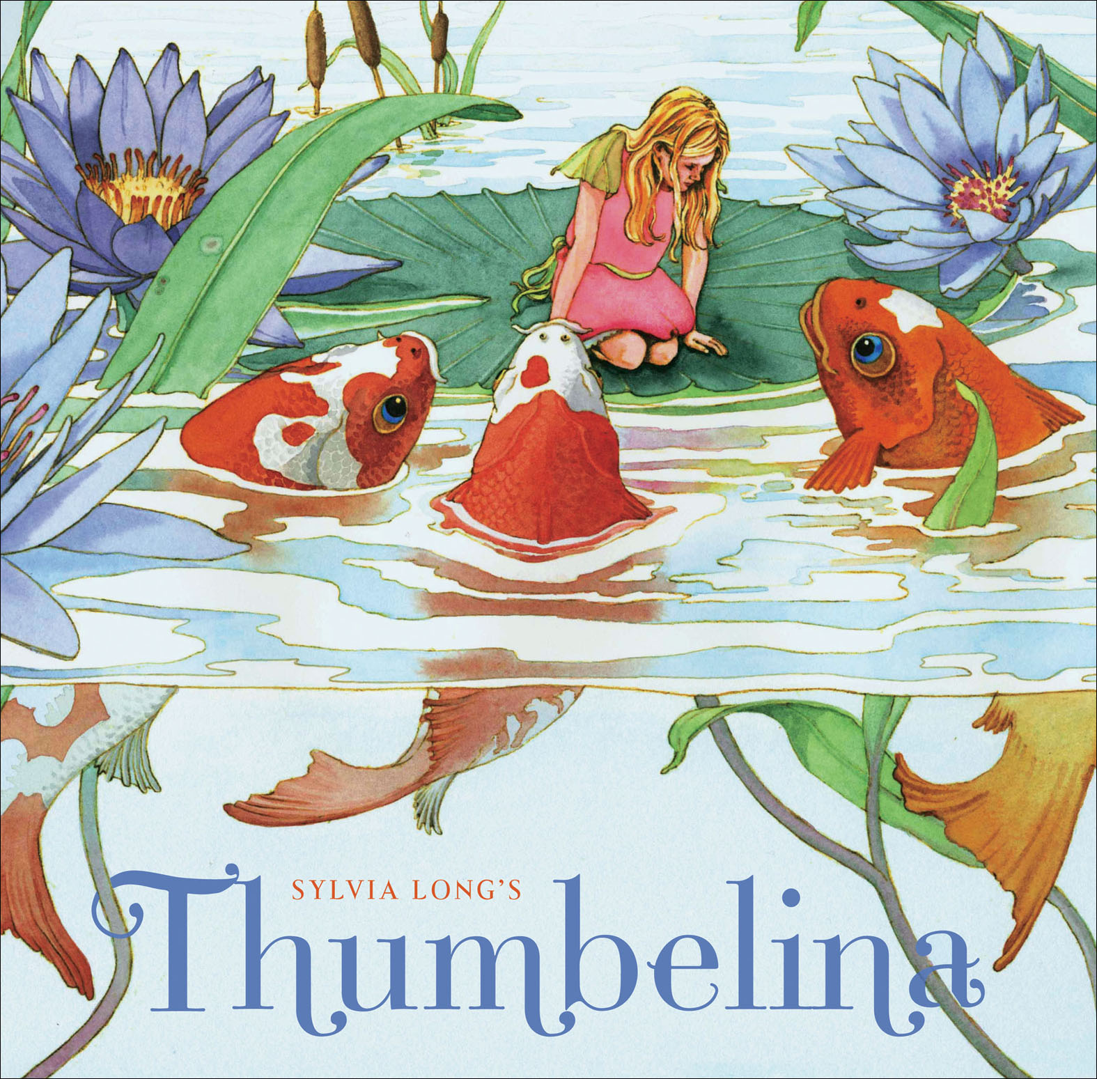 This image is the cover for the book Sylvia Long's Thumbelina