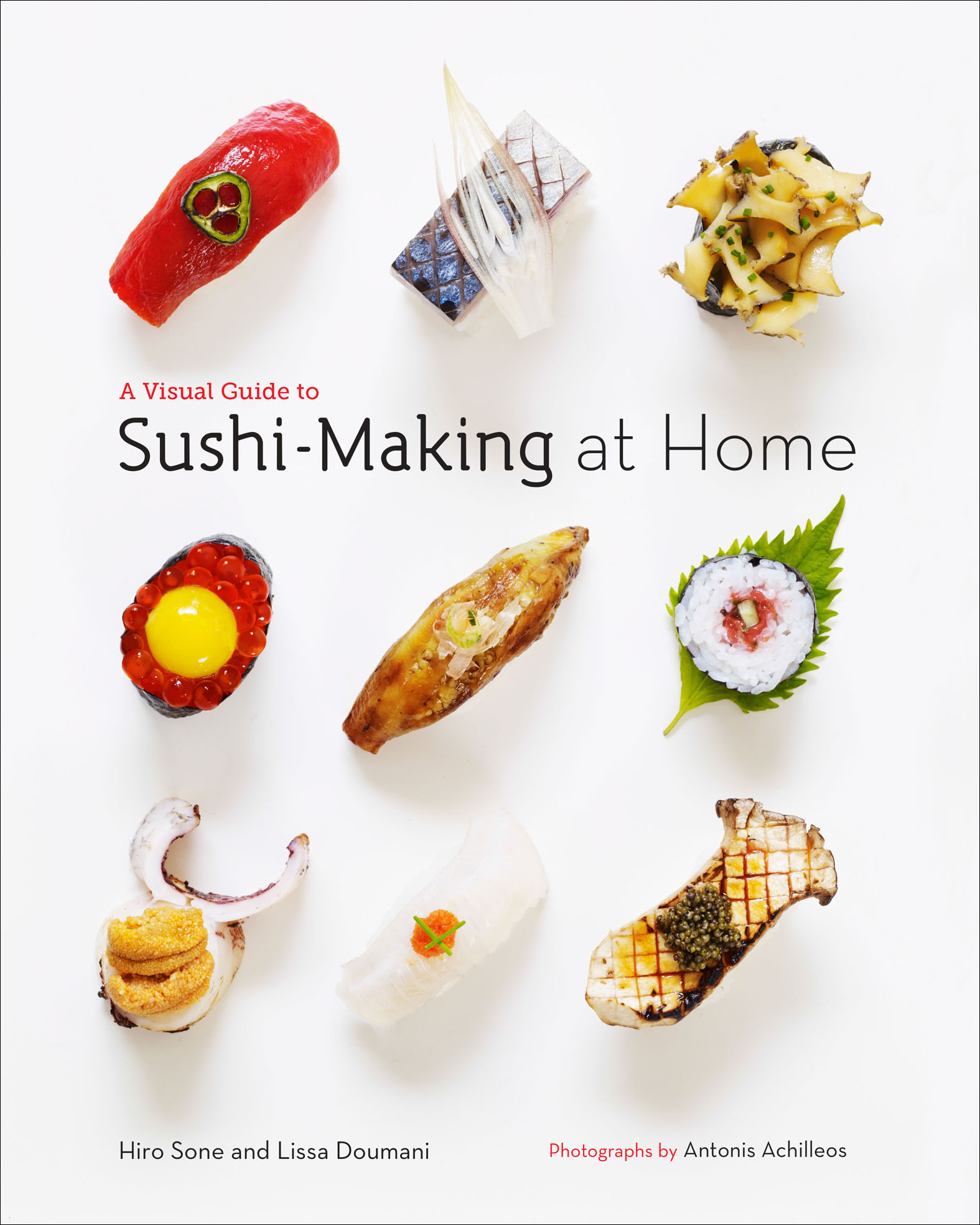 This image is the cover for the book Visual Guide to Sushi-Making at Home