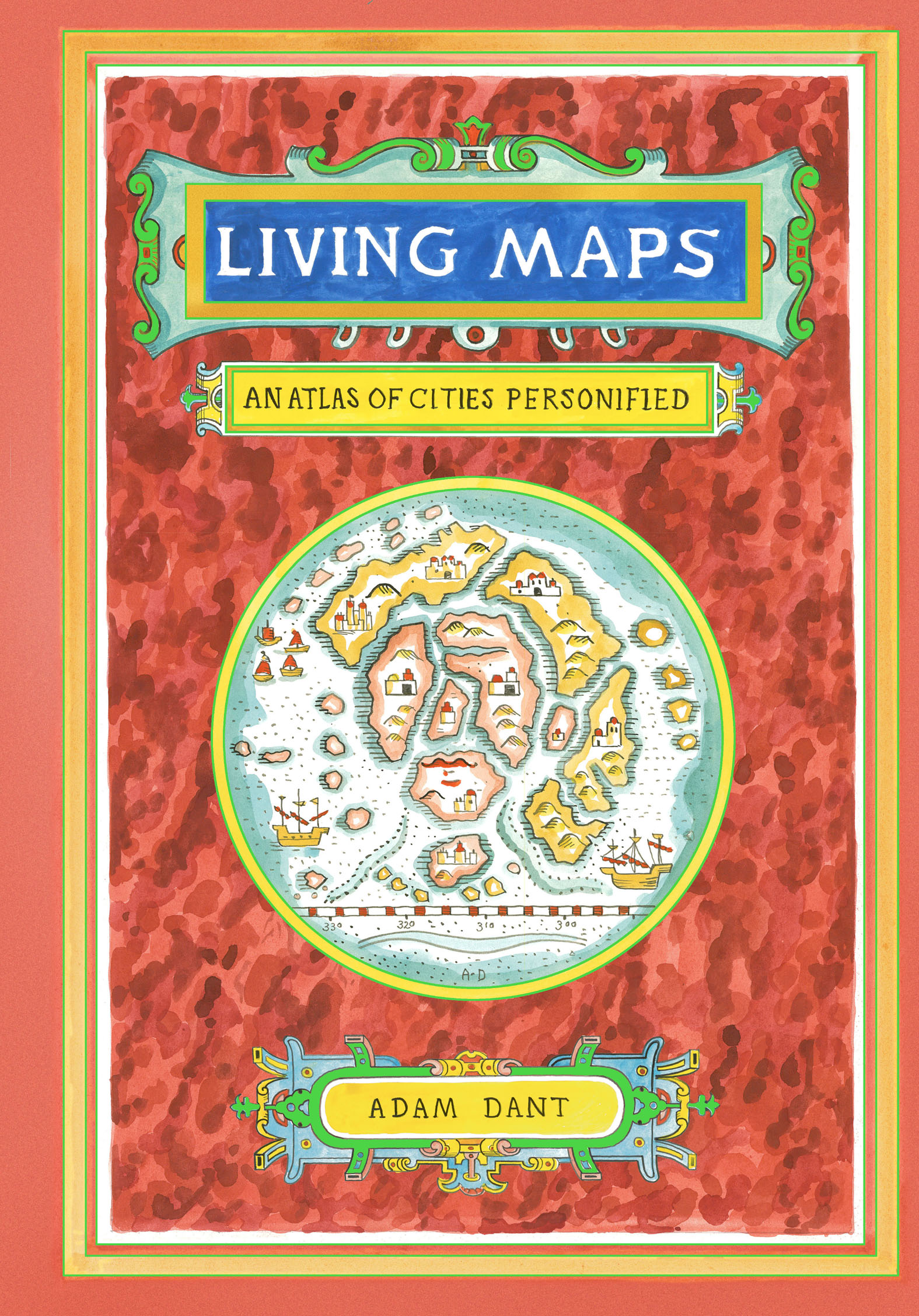 This image is the cover for the book Living Maps