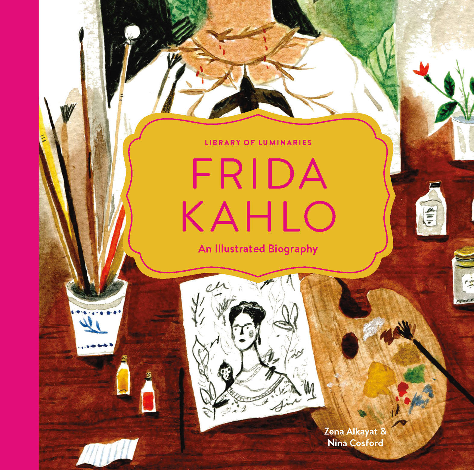 This image is the cover for the book Library of Luminaries: Frida Kahlo, Library of Luminaries