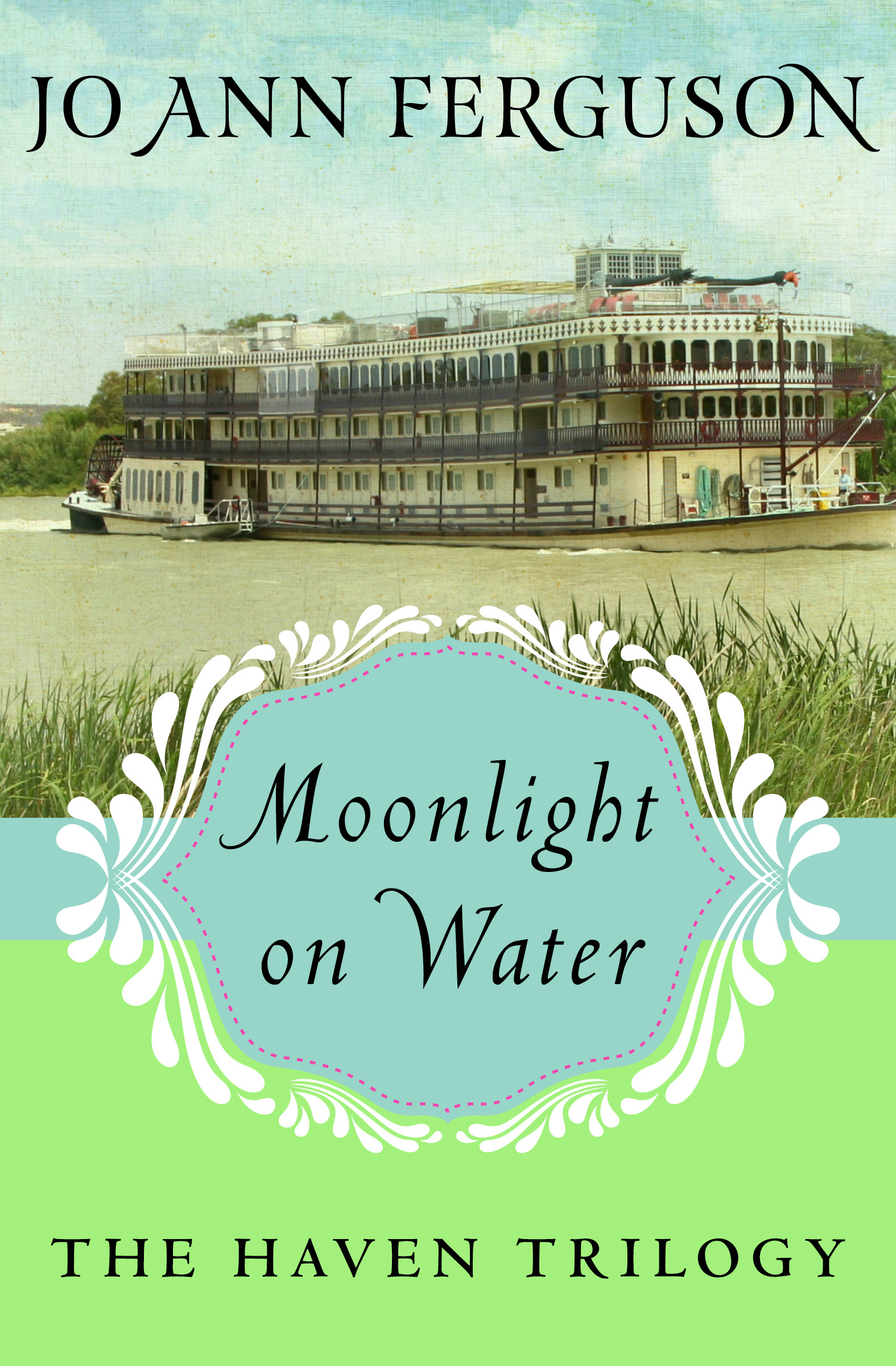 This image is the cover for the book Moonlight on Water, The Haven Trilogy