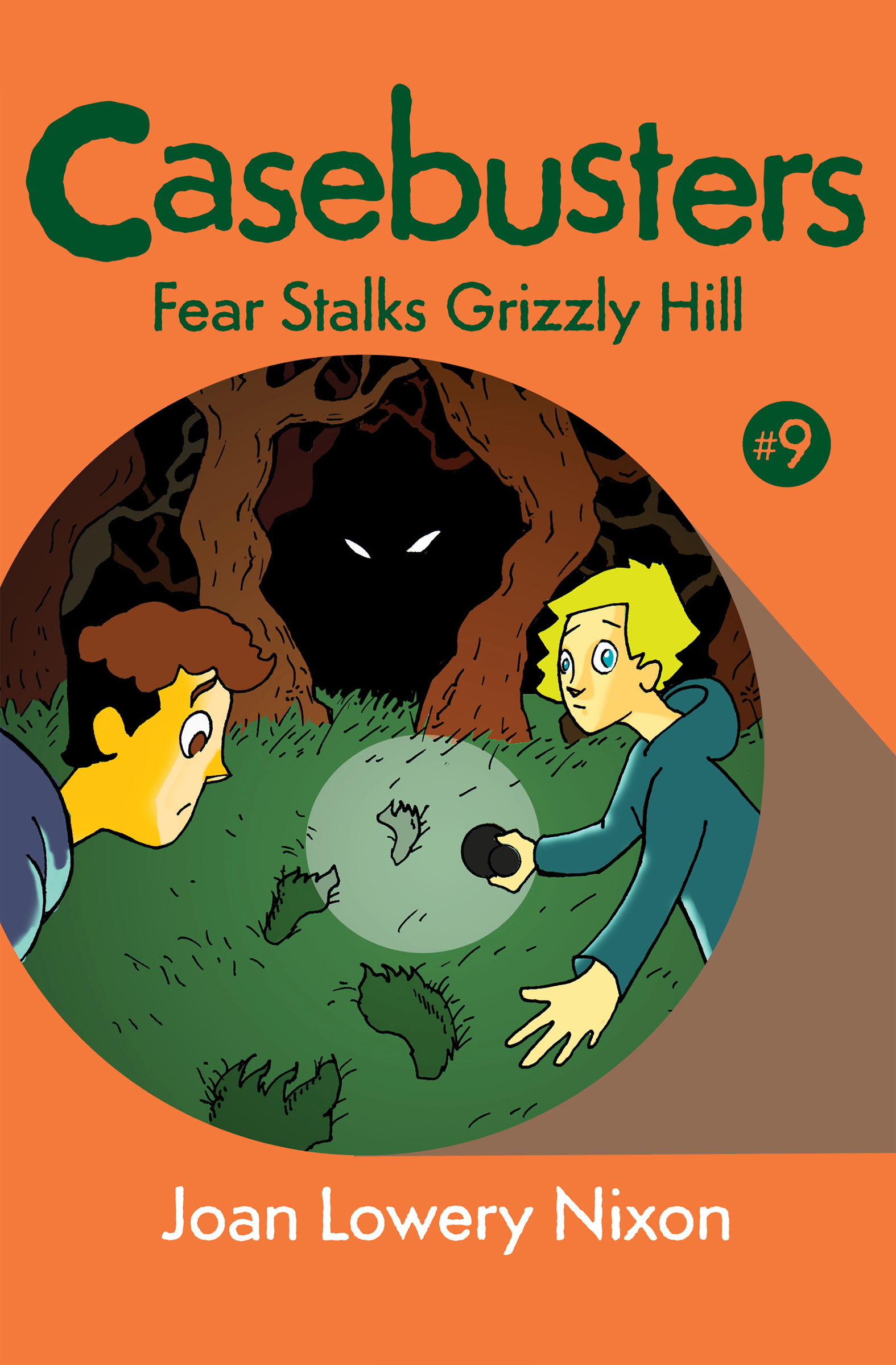 This image is the cover for the book Fear Stalks Grizzly Hill, Casebusters