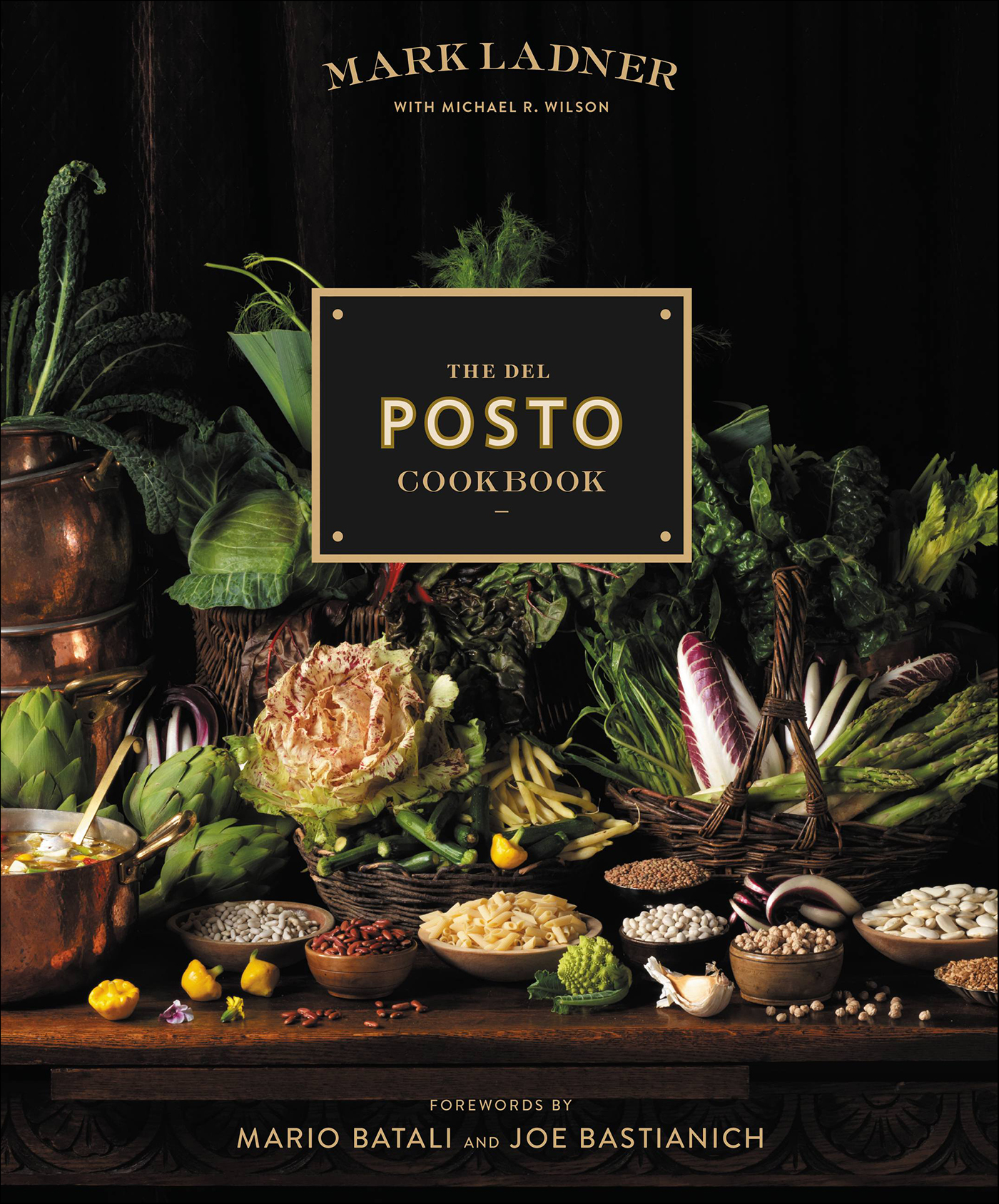 This image is the cover for the book Del Posto Cookbook