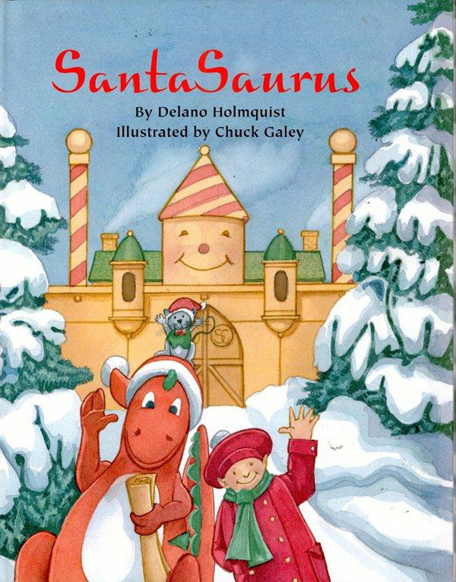 This image is the cover for the book SantaSaurus