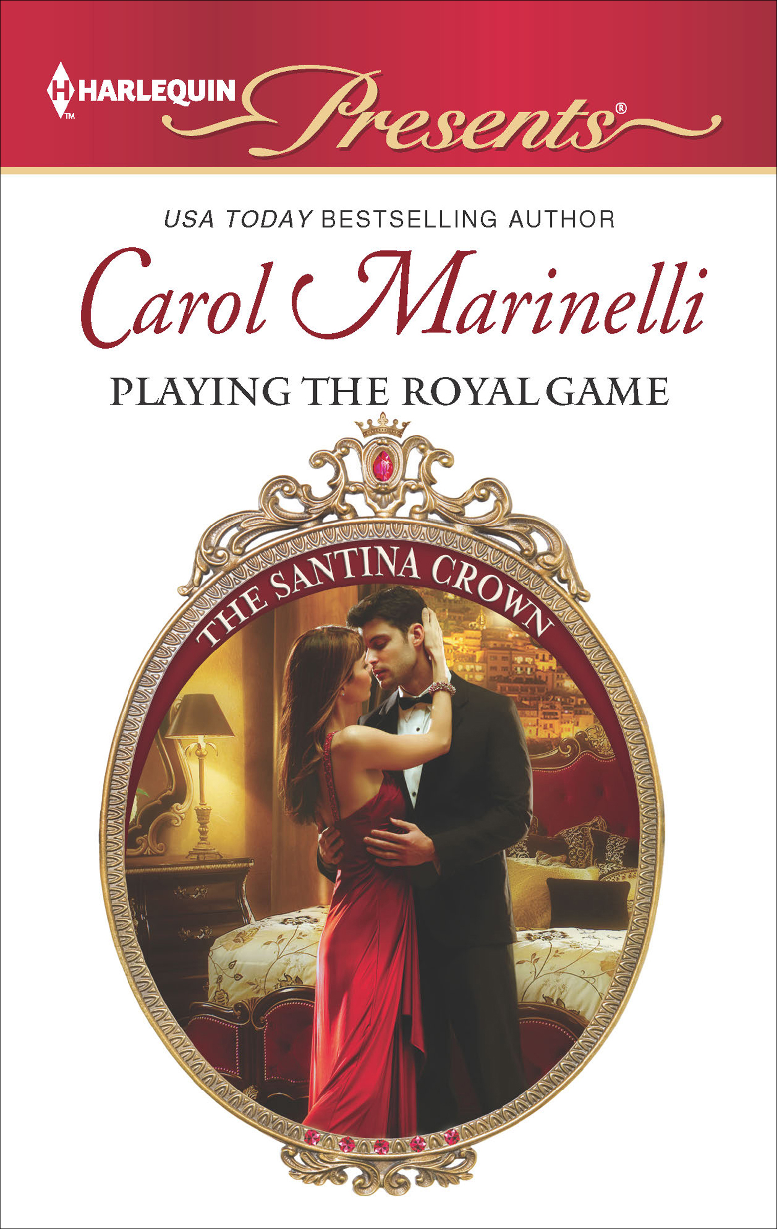 This image is the cover for the book Playing the Royal Game, The Santina Crown