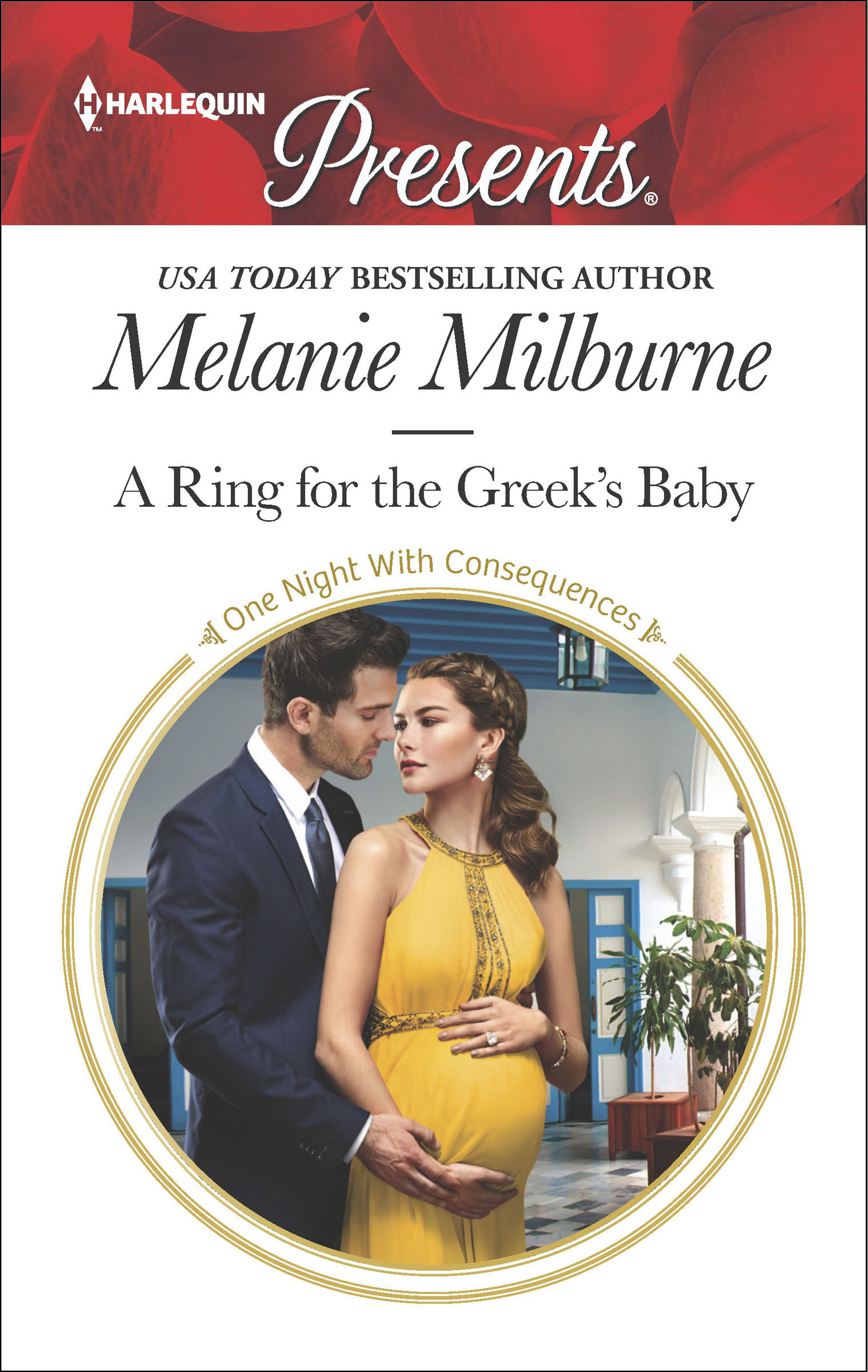 This image is the cover for the book Ring for the Greek's Baby, One Night With Consequences