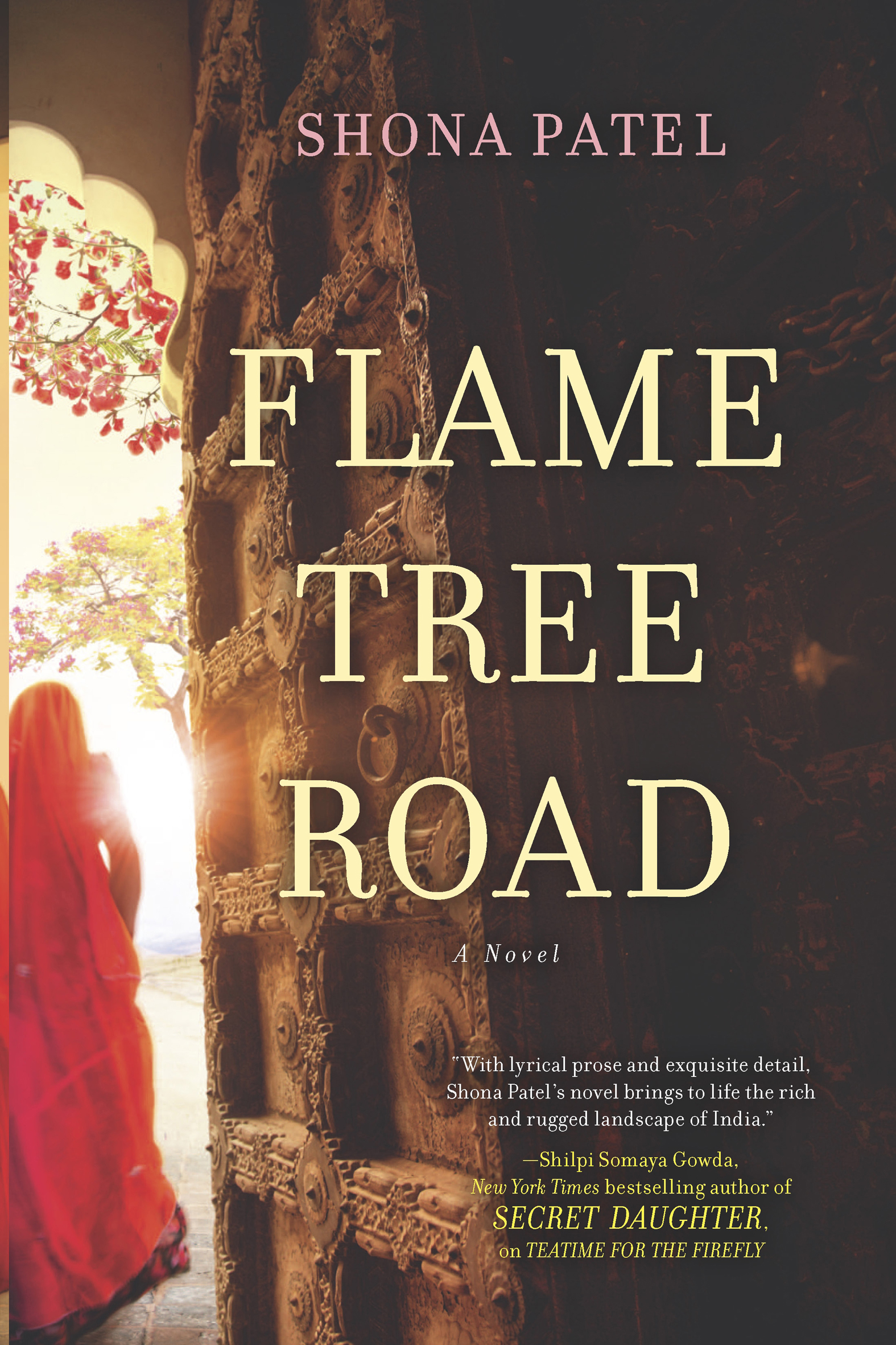 This image is the cover for the book Flame Tree Road