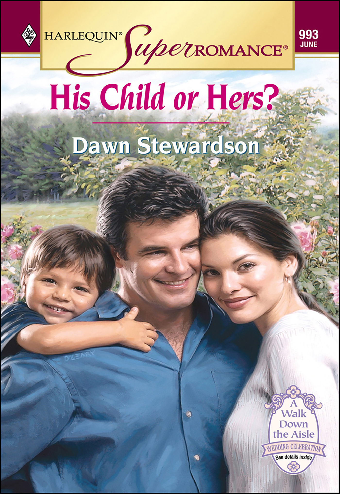 This image is the cover for the book His Child or Hers?, A Walk Down the Aisle