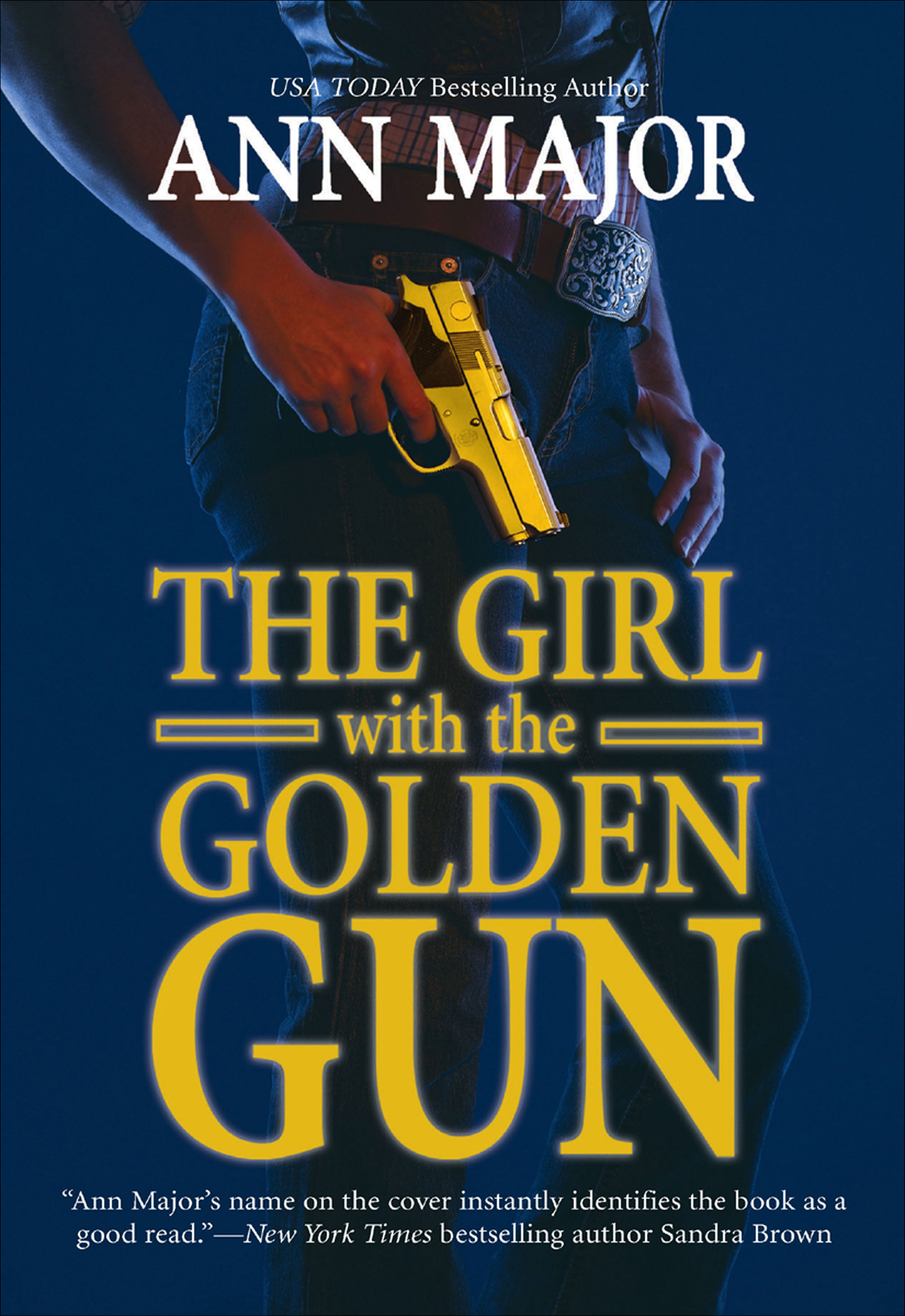 This image is the cover for the book Girl with the Golden Gun