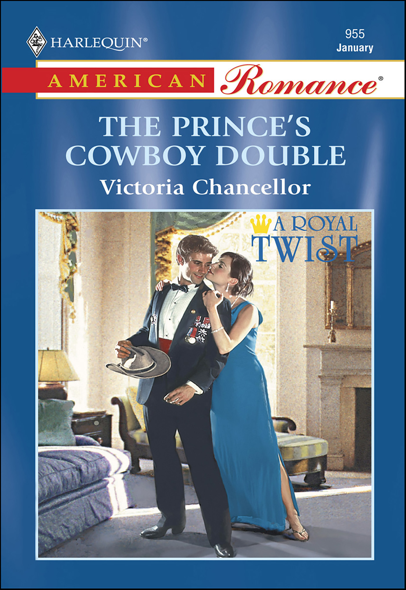 This image is the cover for the book Prince's Cowboy Double, A Royal Twist